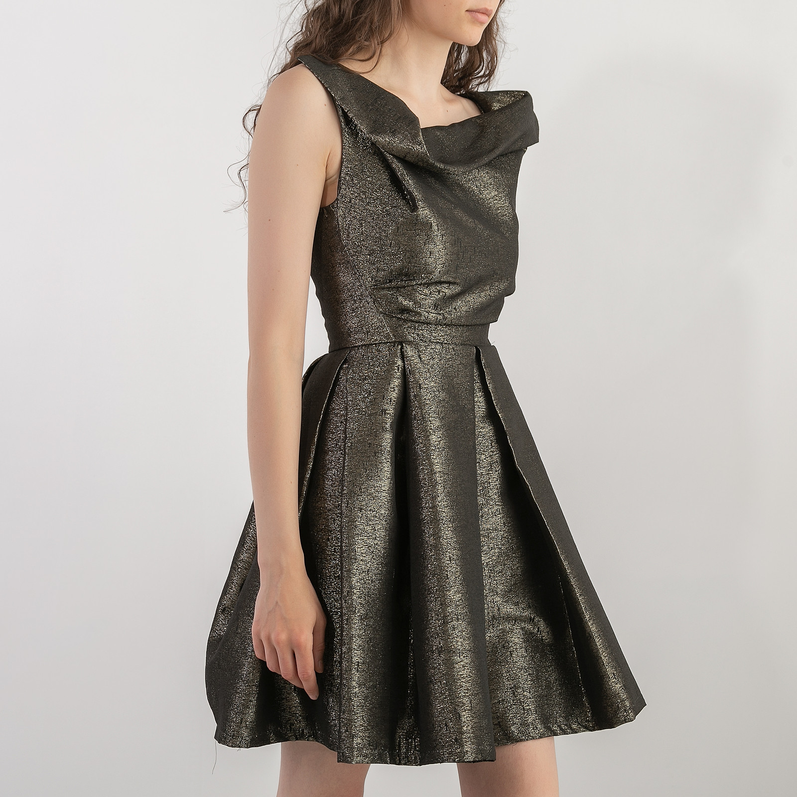 Платье золотого цвета Vivienne Westwood Anglomania - фото из каталога магазина брендовой одежды Second Friend Store Платье Vivienne Westwood Anglomania - купить оригинал в секонд-хенде SFS - 3