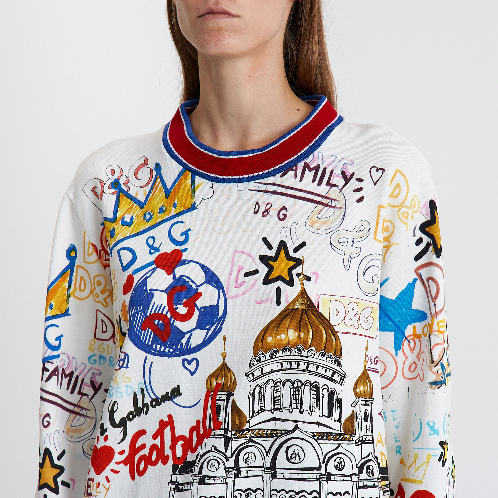 Свитшот белого цвета Dolce&Gabbana - фото из каталога магазина брендовой одежды Second Friend Store Свитшот Dolce&Gabbana - купить оригинал в секонд-хенде SFS - 4