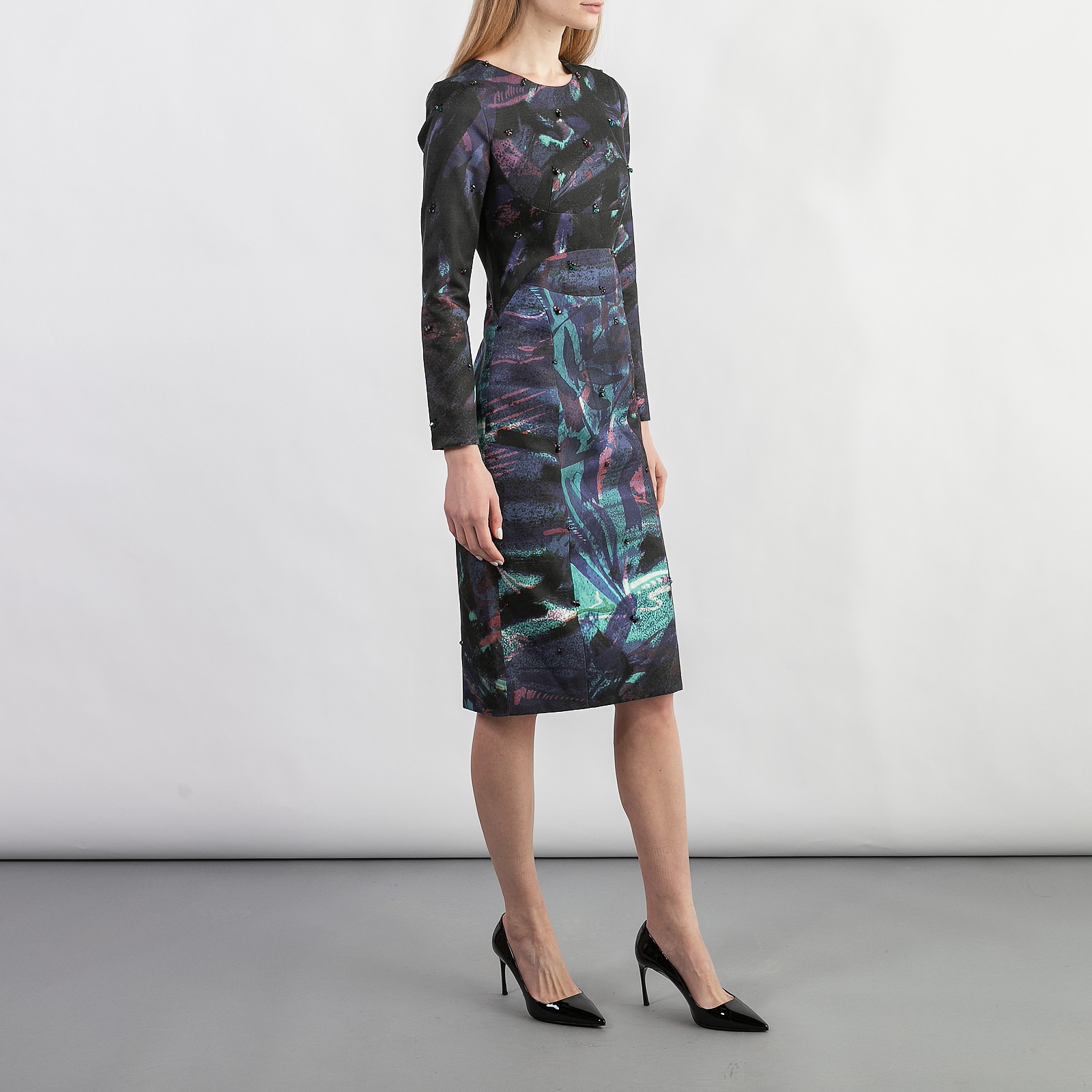 Платье синего цвета Erdem - фото из каталога магазина брендовой одежды Second Friend Store Платье Erdem - купить оригинал в секонд-хенде SFS - 2