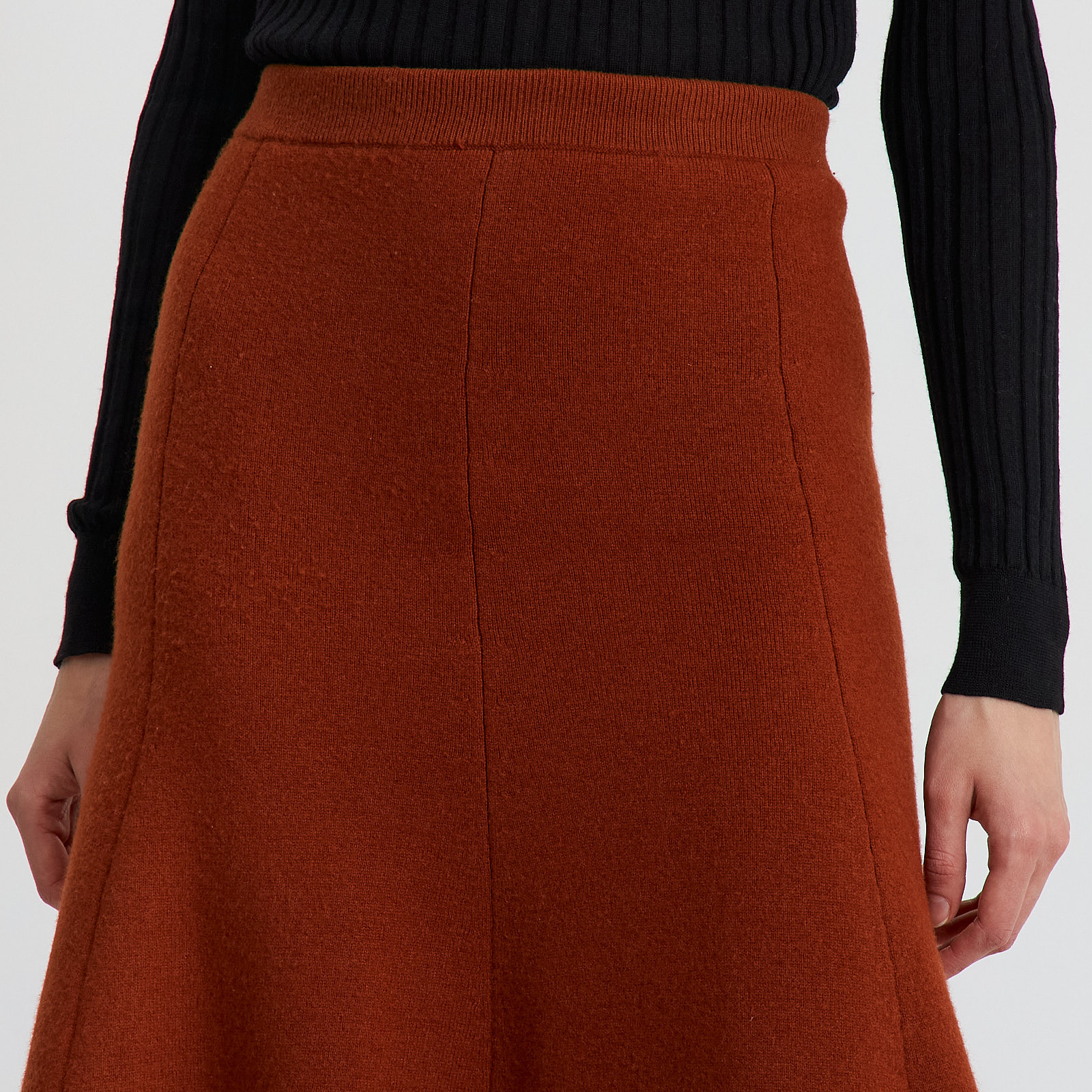 Юбка коричневого цвета Joseph - фото из каталога магазина брендовой одежды Second Friend Store Юбка Joseph - купить оригинал в секонд-хенде SFS - 4