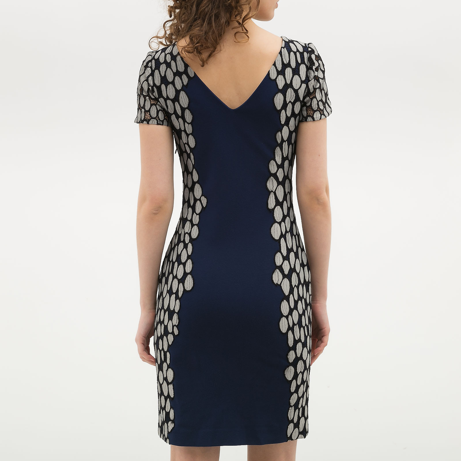 Платье синего цвета Diane von Furstenberg - фото из каталога магазина брендовой одежды Second Friend Store Платье Diane von Furstenberg - купить оригинал в секонд-хенде SFS - 3