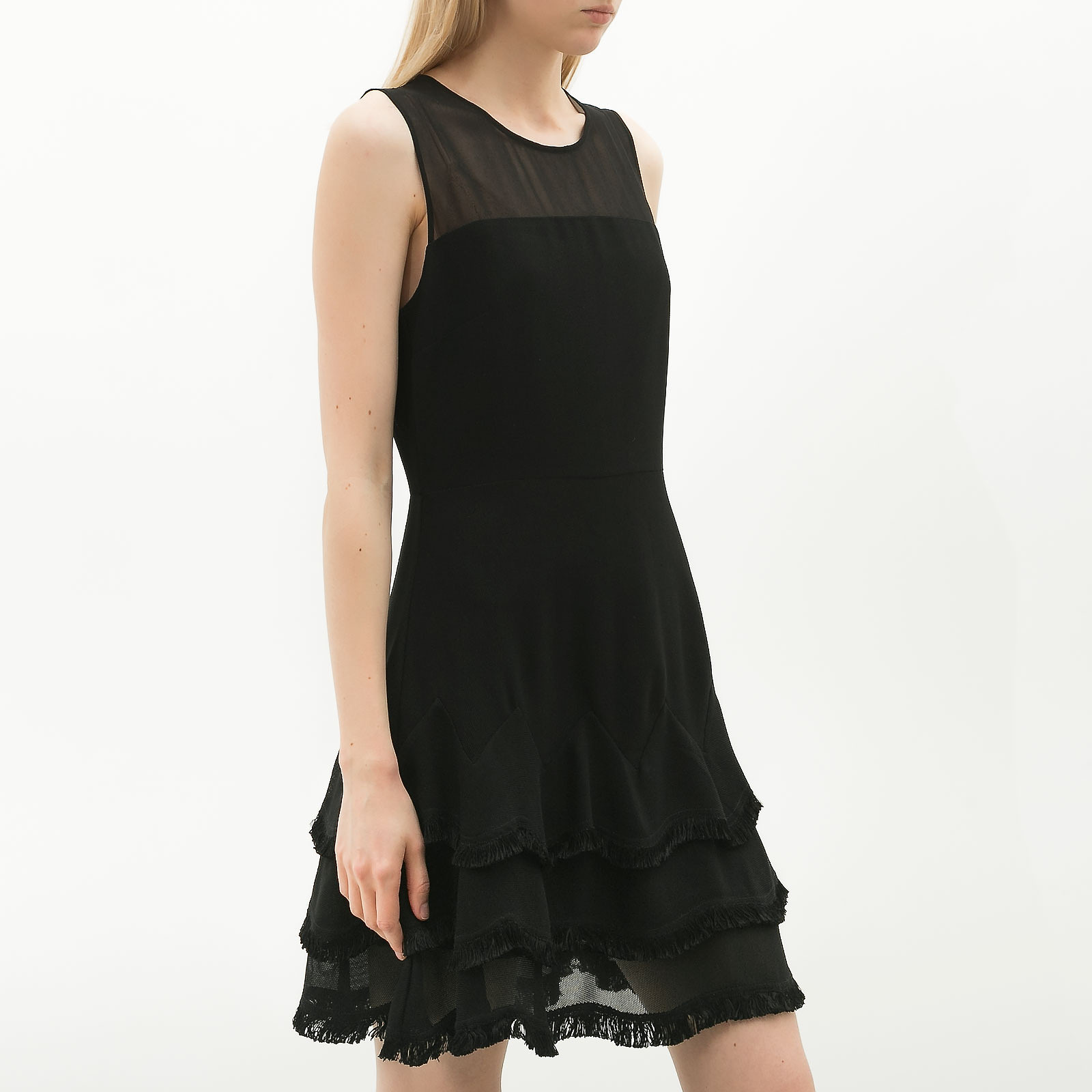 Платье черного цвета Sandro - фото из каталога магазина брендовой одежды Second Friend Store Платье Sandro - купить оригинал в секонд-хенде SFS - 3