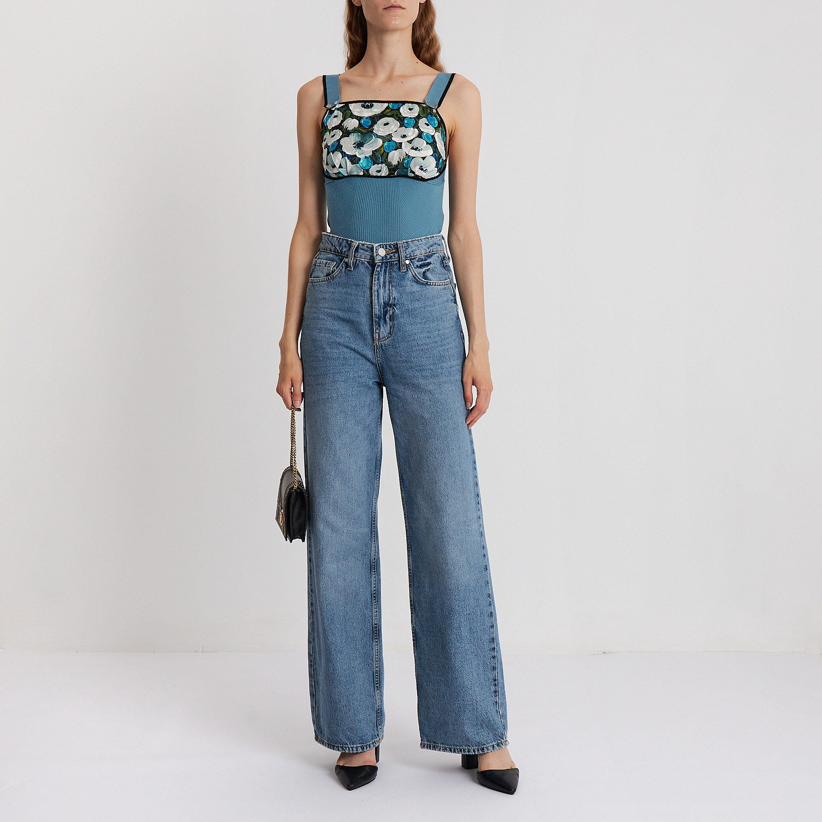 Топ голубого цвета Louis Vuitton - фото из каталога магазина брендовой одежды Second Friend Store Топ Louis Vuitton - купить оригинал в секонд-хенде SFS - 2