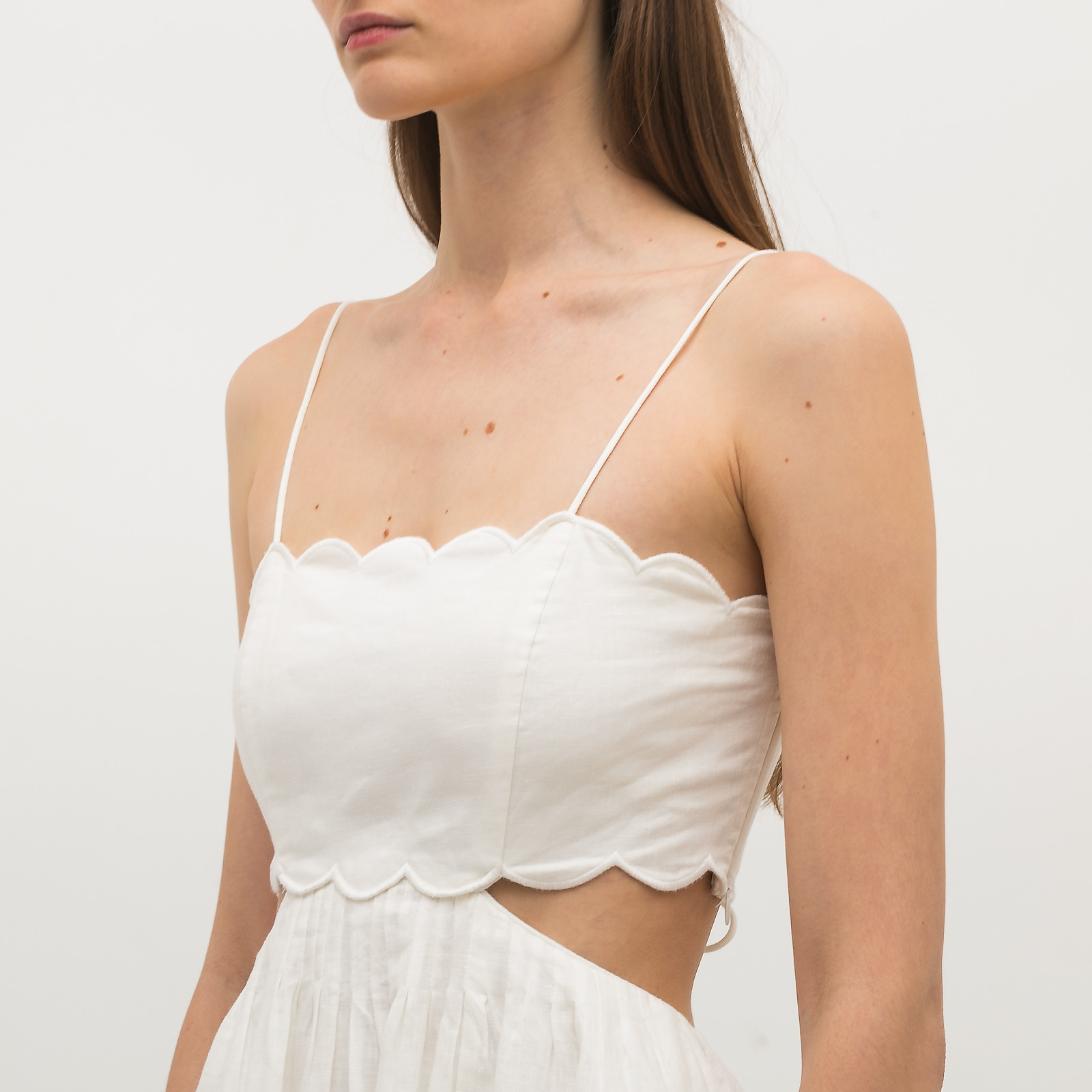 Платье белого цвета Zimmermann - фото из каталога магазина брендовой одежды Second Friend Store Платье Zimmermann - купить оригинал в секонд-хенде SFS - 4