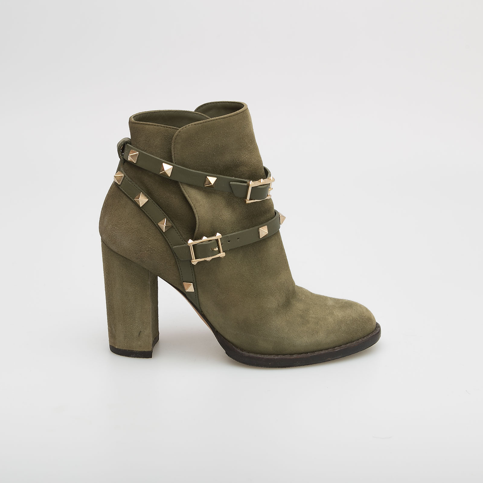 Ботильоны зеленого цвета Valentino - фото из каталога магазина брендовой одежды Second Friend Store Ботильоны Valentino - купить оригинал в секонд-хенде SFS - 1