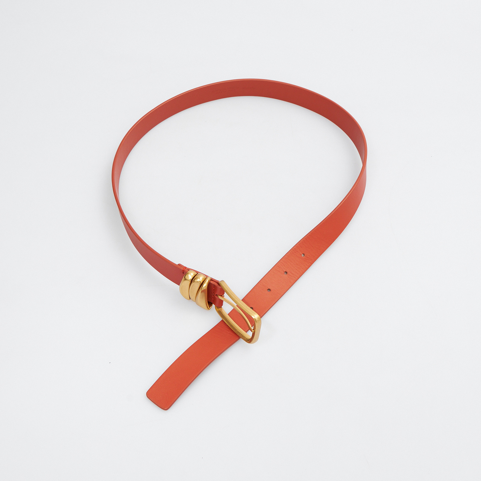 Ремень оранжевого цвета Bottega Veneta - фото из каталога магазина брендовой одежды Second Friend Store Ремень Bottega Veneta - купить оригинал в секонд-хенде SFS - 3