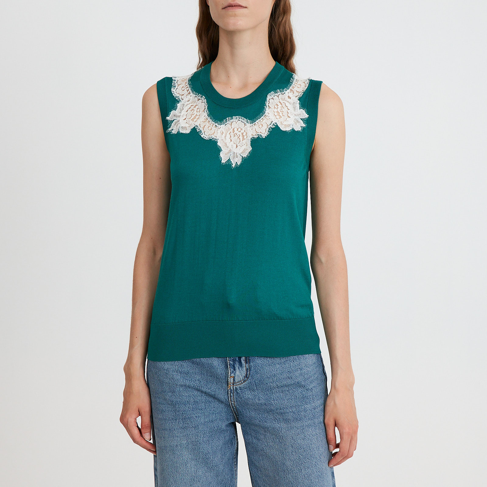 Жилет зеленого цвета Dolce&Gabbana - фото из каталога магазина брендовой одежды Second Friend Store Жилет Dolce&Gabbana - купить оригинал в секонд-хенде SFS - 1