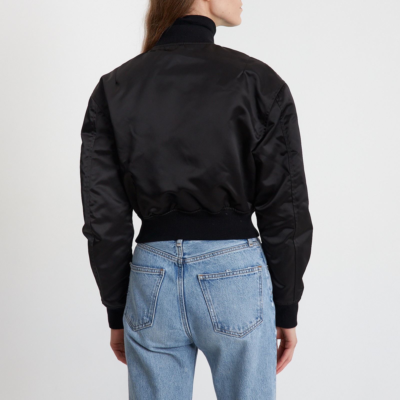 Бомбер черного цвета Palm Angels - фото из каталога магазина брендовой одежды Second Friend Store Бомбер Palm Angels - купить оригинал в секонд-хенде SFS - 3