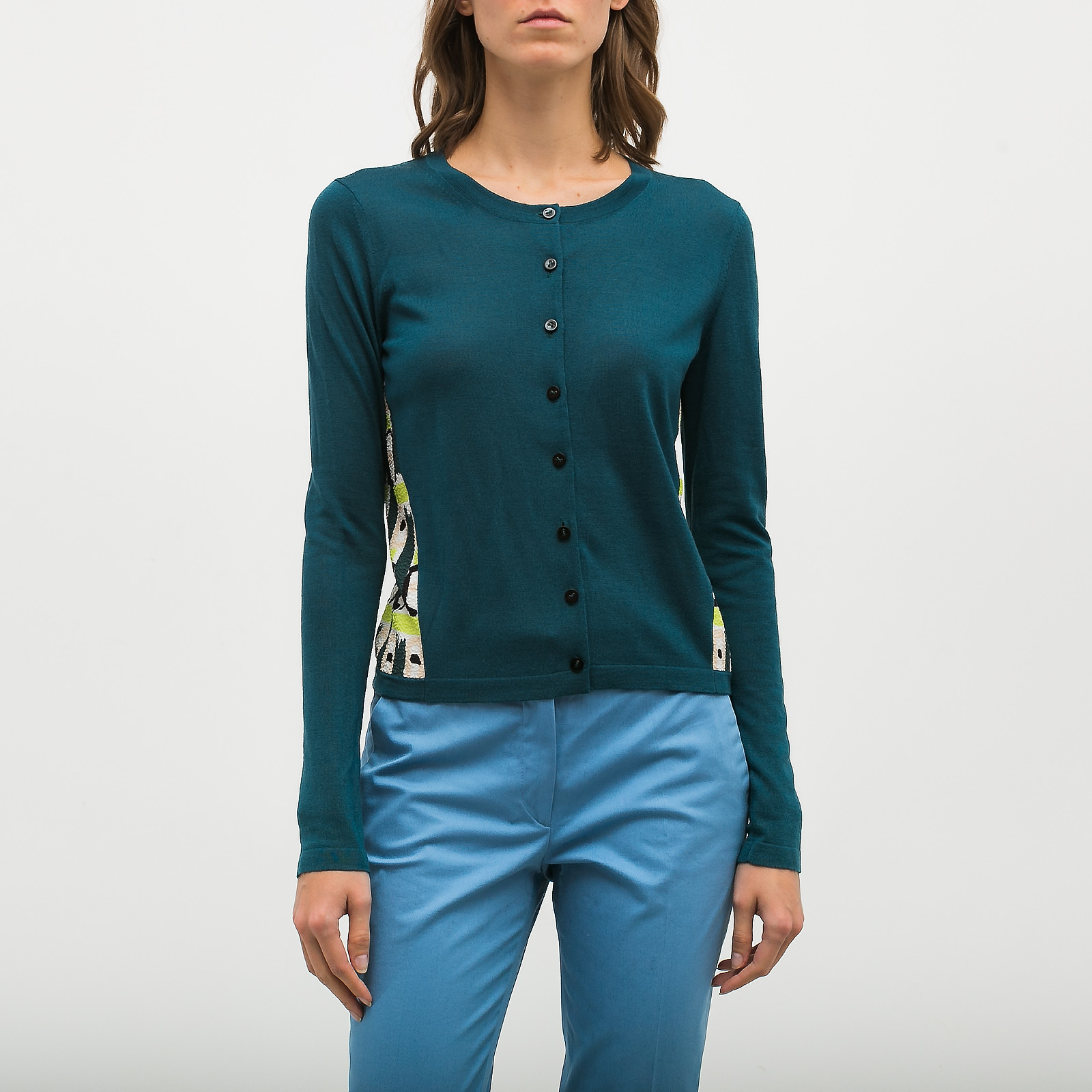 Кардиган зеленого цвета Paul by Paul Smith - фото из каталога магазина брендовой одежды Second Friend Store Кардиган Paul by Paul Smith - купить оригинал в секонд-хенде SFS - 1