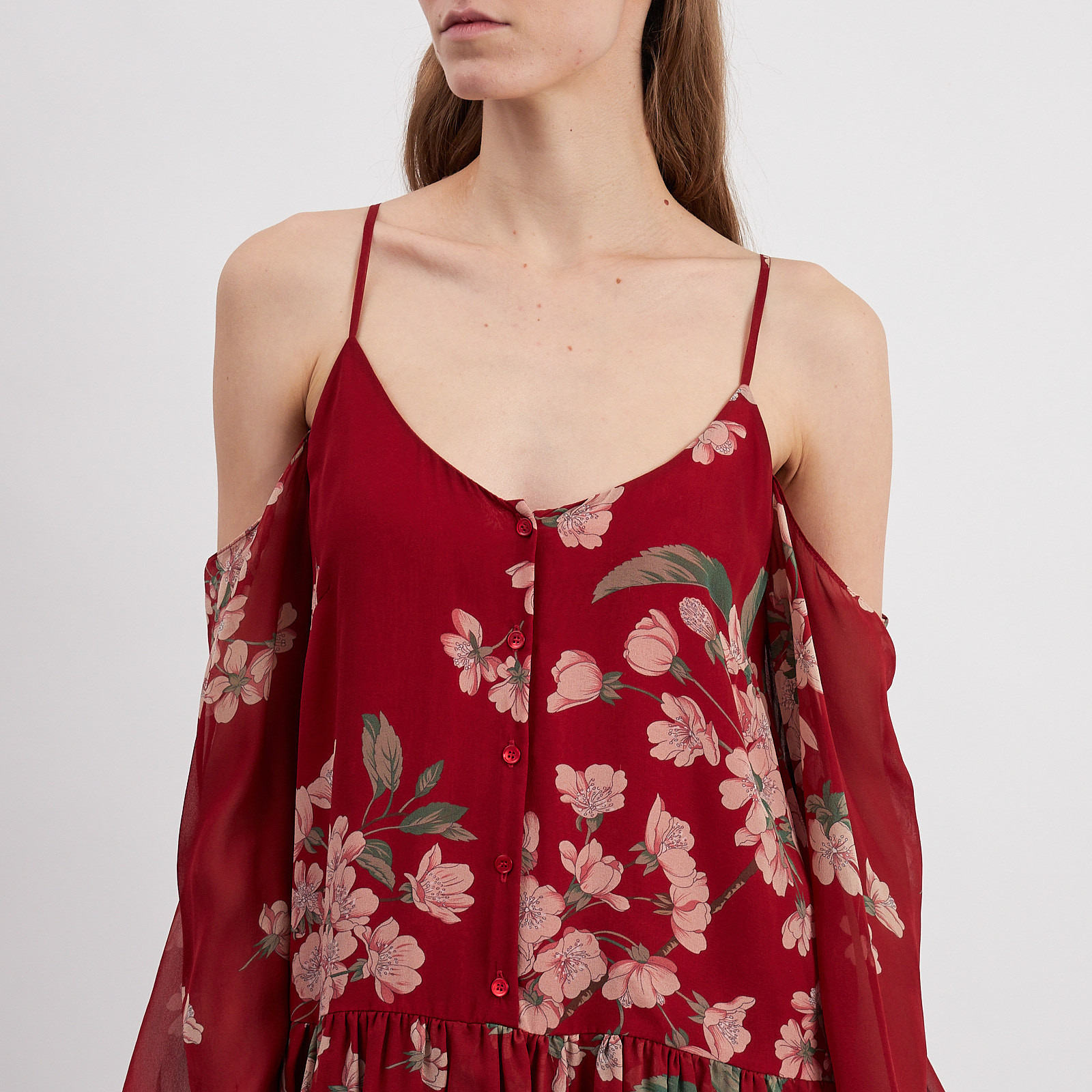 Платье красного цвета Magda Butrym - фото из каталога магазина брендовой одежды Second Friend Store Платье Magda Butrym - купить оригинал в секонд-хенде SFS - 4