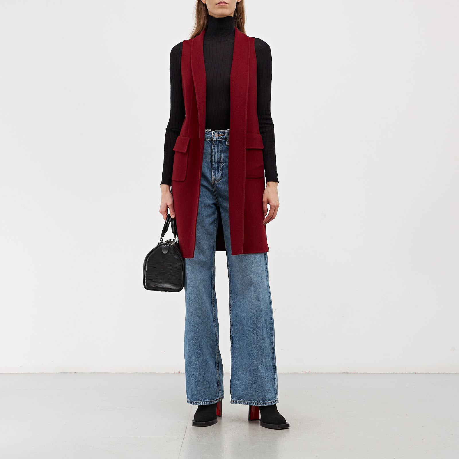 Жилет бордового цвета Loro Piana - фото из каталога магазина брендовой одежды Second Friend Store Жилет Loro Piana - купить оригинал в секонд-хенде SFS - 2