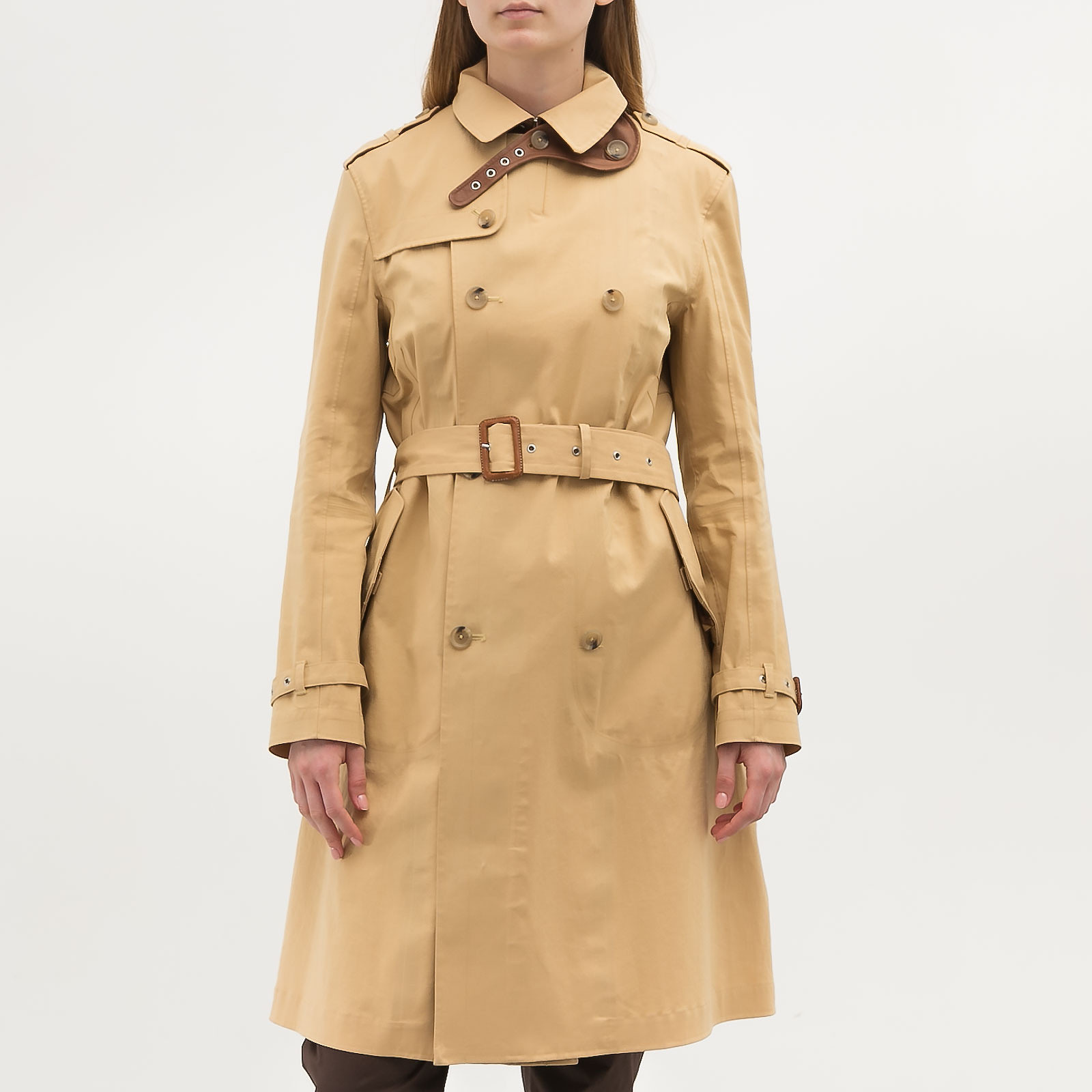 Тренч бежевого цвета Ralph Lauren - фото из каталога магазина брендовой одежды Second Friend Store Тренч Ralph Lauren - купить оригинал в секонд-хенде SFS - 1