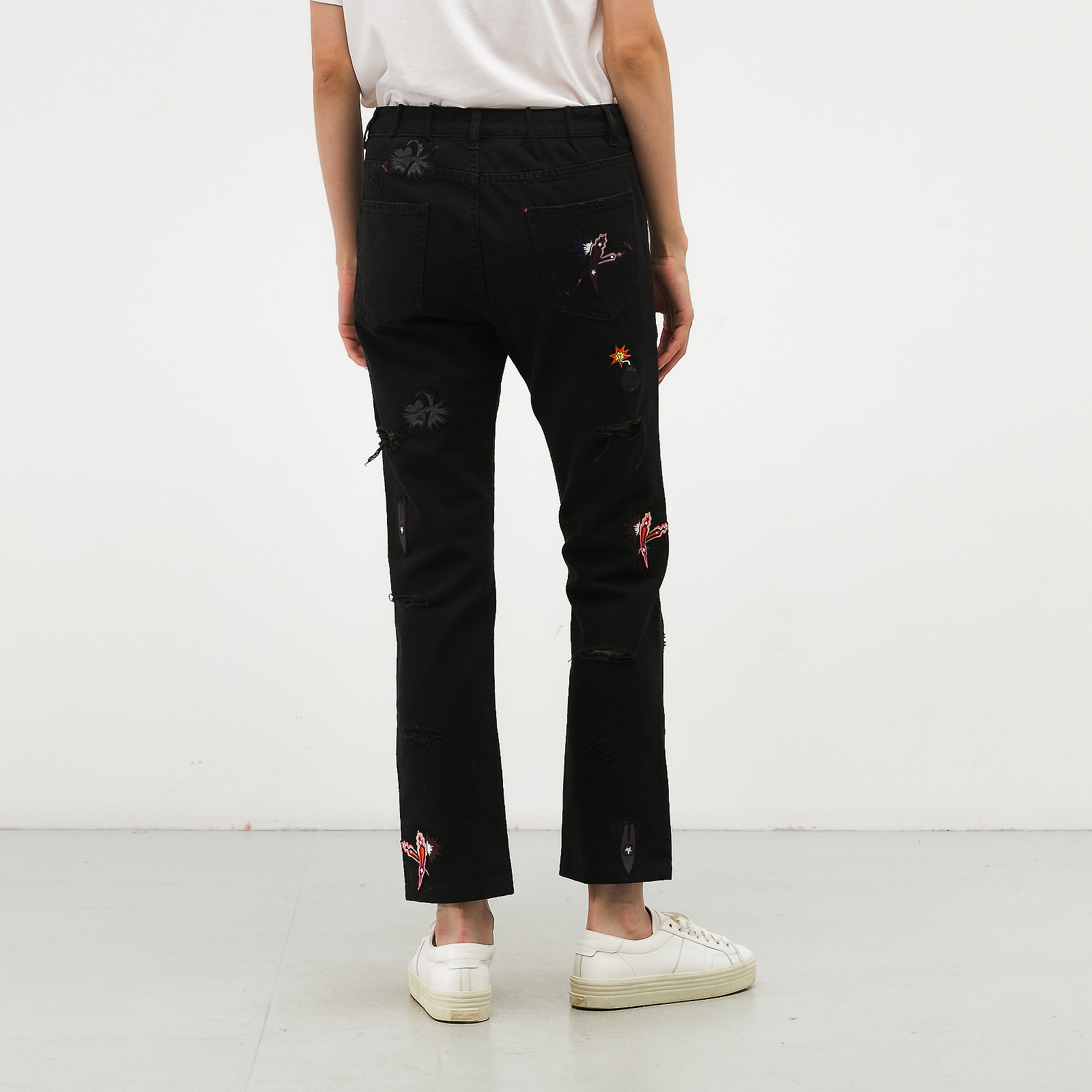 Джинсы черного цвета MSGM - фото из каталога магазина брендовой одежды Second Friend Store Джинсы MSGM - купить оригинал в секонд-хенде SFS - 2