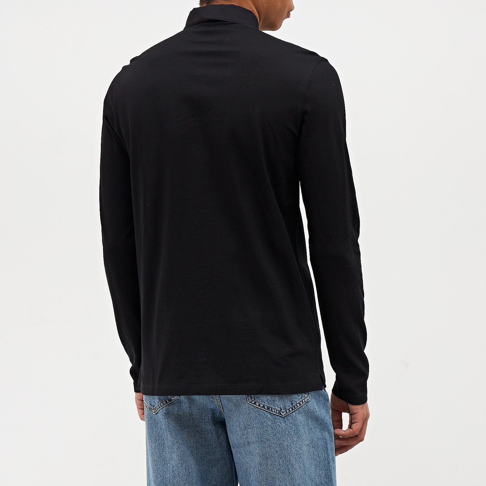 Поло черного цвета Lanvin - фото из каталога магазина брендовой одежды Second Friend Store Поло Lanvin - купить оригинал в секонд-хенде SFS - 3