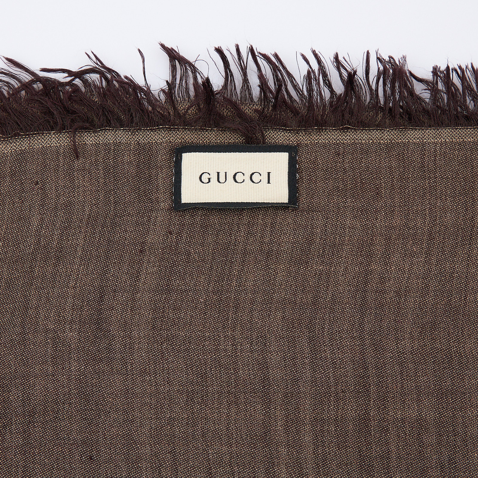 Шарф коричневого цвета Gucci - фото из каталога магазина брендовой одежды Second Friend Store Шарф Gucci - купить оригинал в секонд-хенде SFS - 5