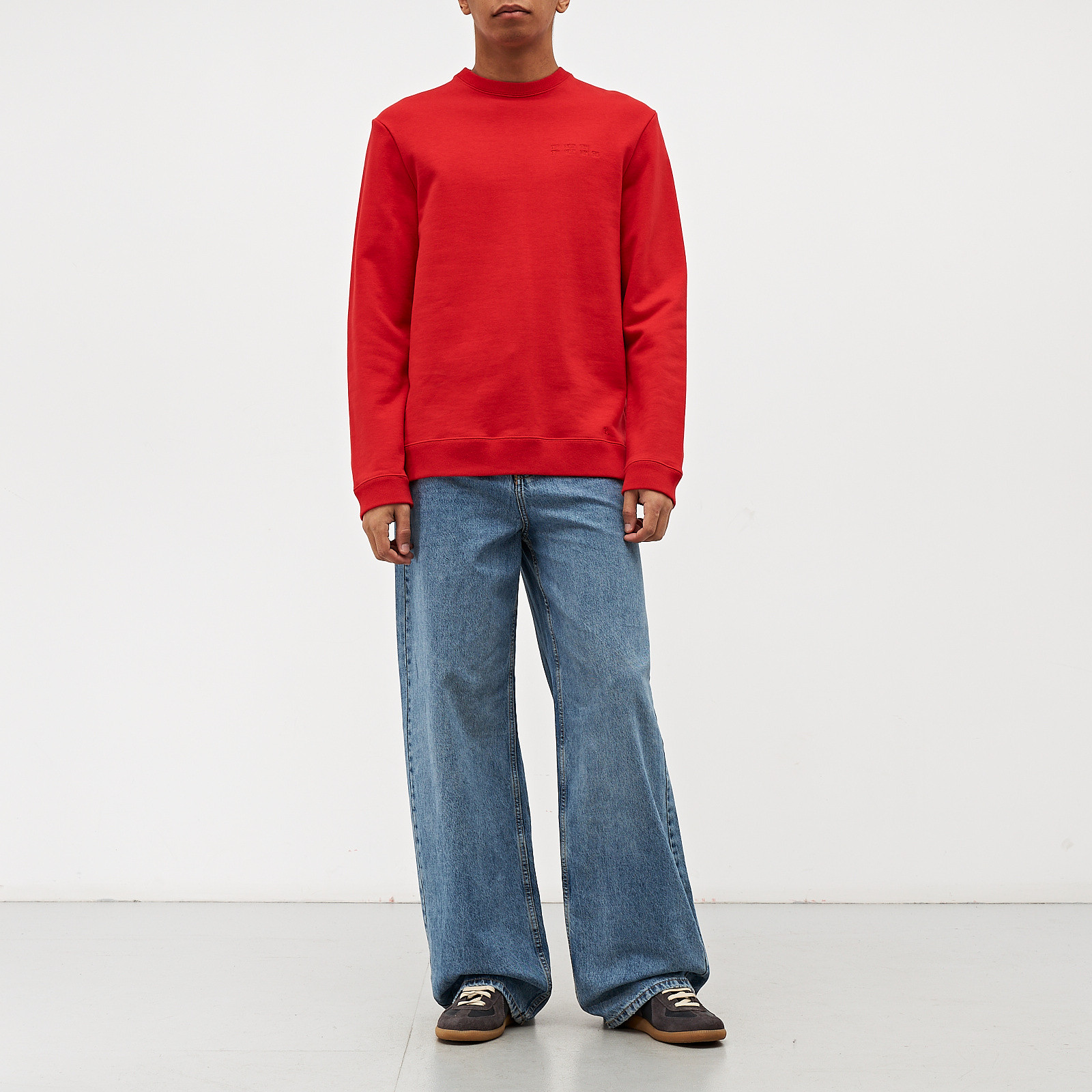 Свитшот красного цвета Raf Simons - фото из каталога магазина брендовой одежды Second Friend Store Свитшот Raf Simons - купить оригинал в секонд-хенде SFS - 2