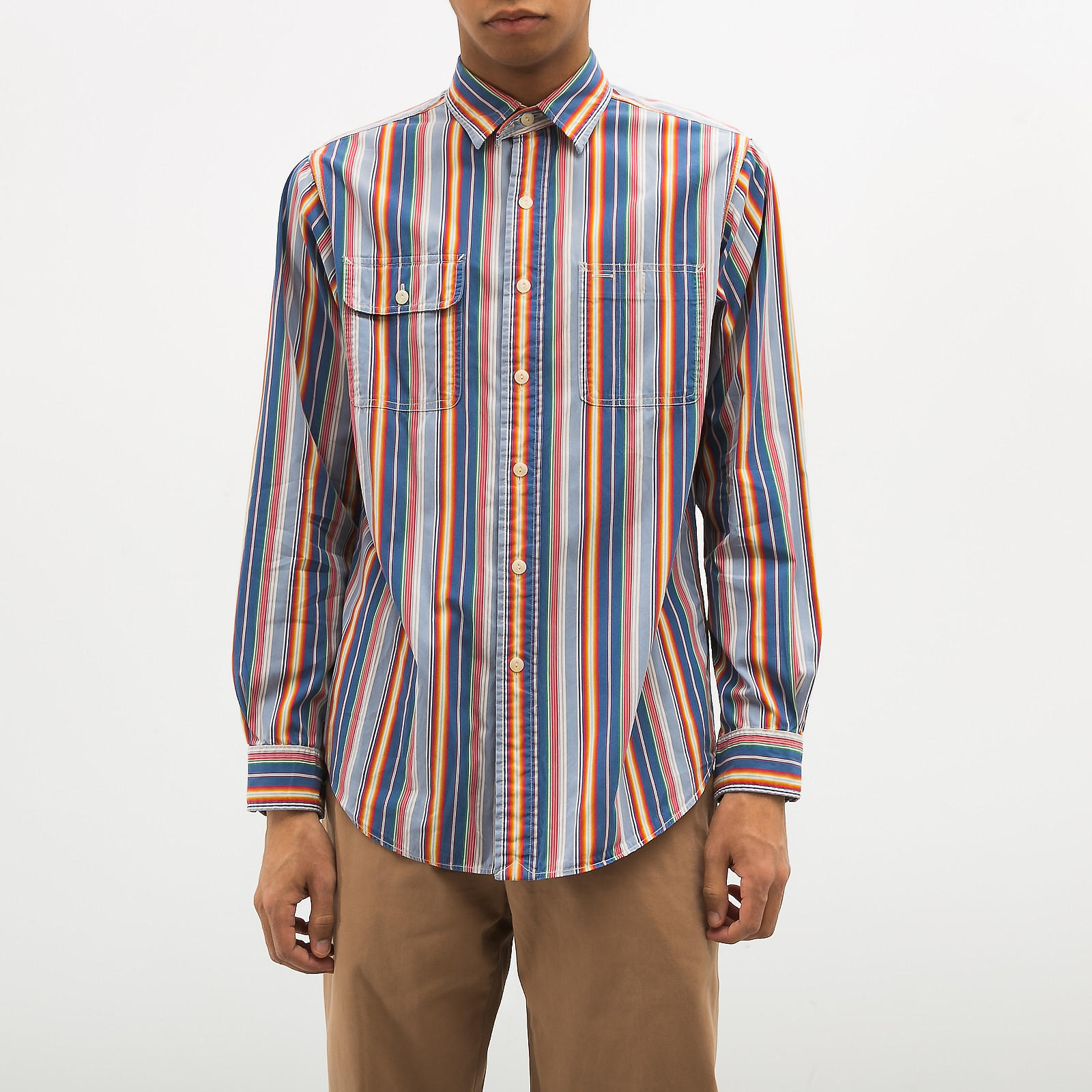 Рубашка голубого цвета Polo Ralph Lauren - фото из каталога магазина брендовой одежды Second Friend Store Рубашка Polo Ralph Lauren - купить оригинал в секонд-хенде SFS - 1