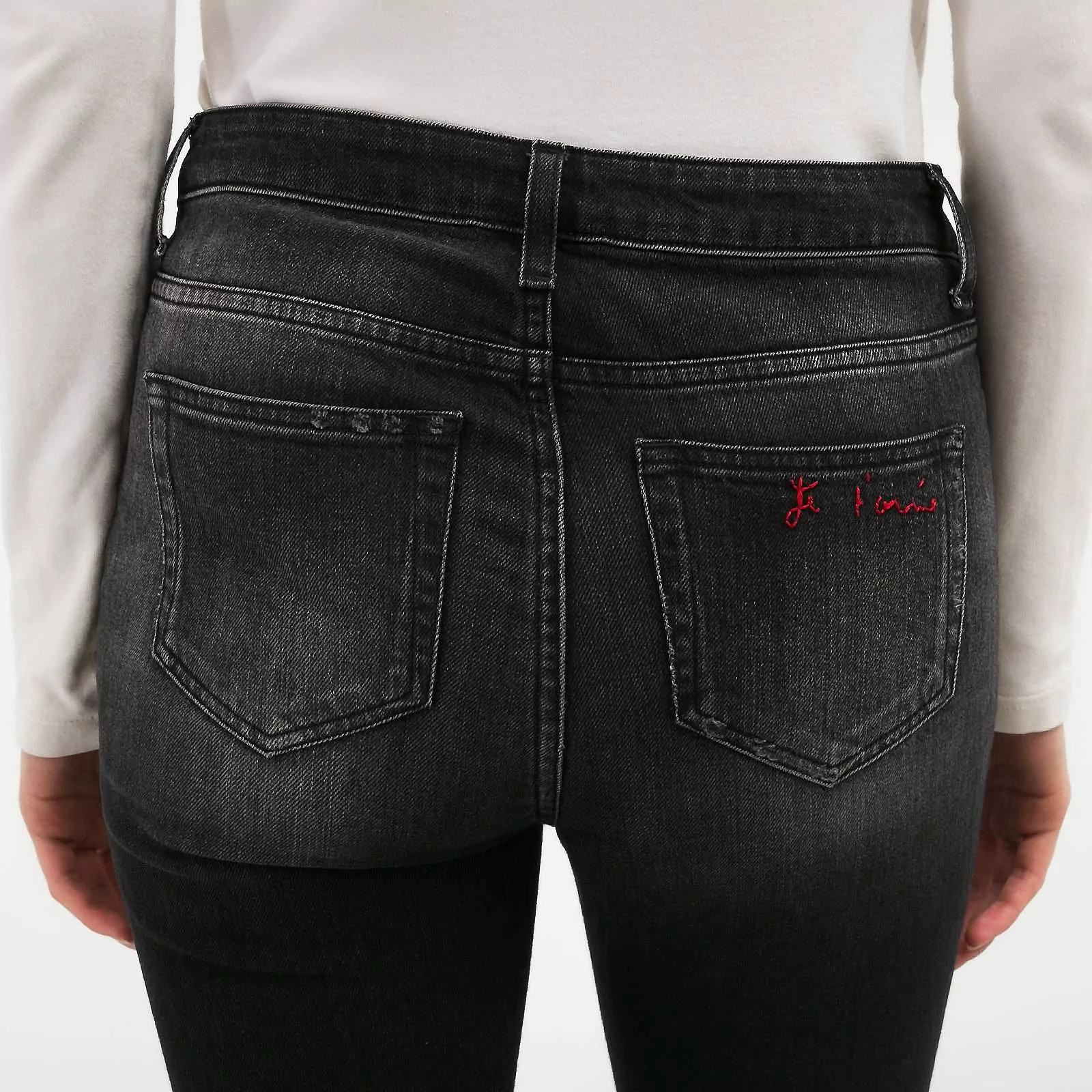 Джинсы серого цвета Saint Laurent - фото из каталога магазина брендовой одежды Second Friend Store Джинсы Saint Laurent - купить оригинал в секонд-хенде SFS - 4