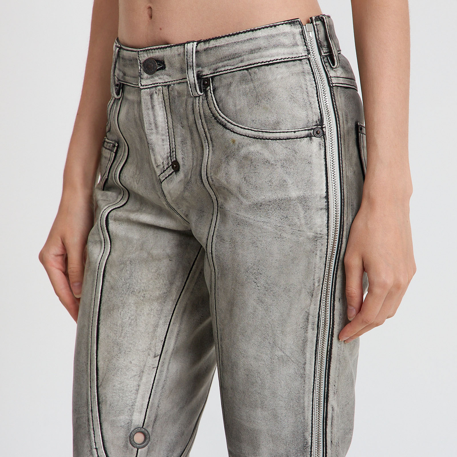 Брюки серого цвета Acne Studios - фото из каталога магазина брендовой одежды Second Friend Store Брюки Acne Studios - купить оригинал в секонд-хенде SFS - 4