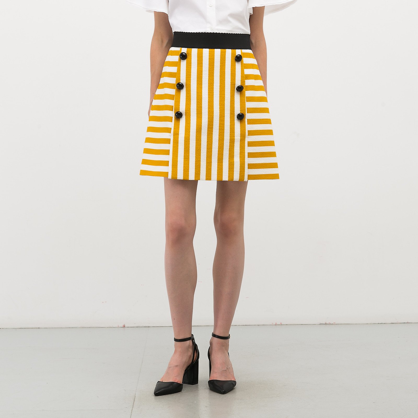 Юбка желтого цвета Dolce&Gabbana - фото из каталога магазина брендовой одежды Second Friend Store Юбка Dolce&Gabbana - купить оригинал в секонд-хенде SFS - 1