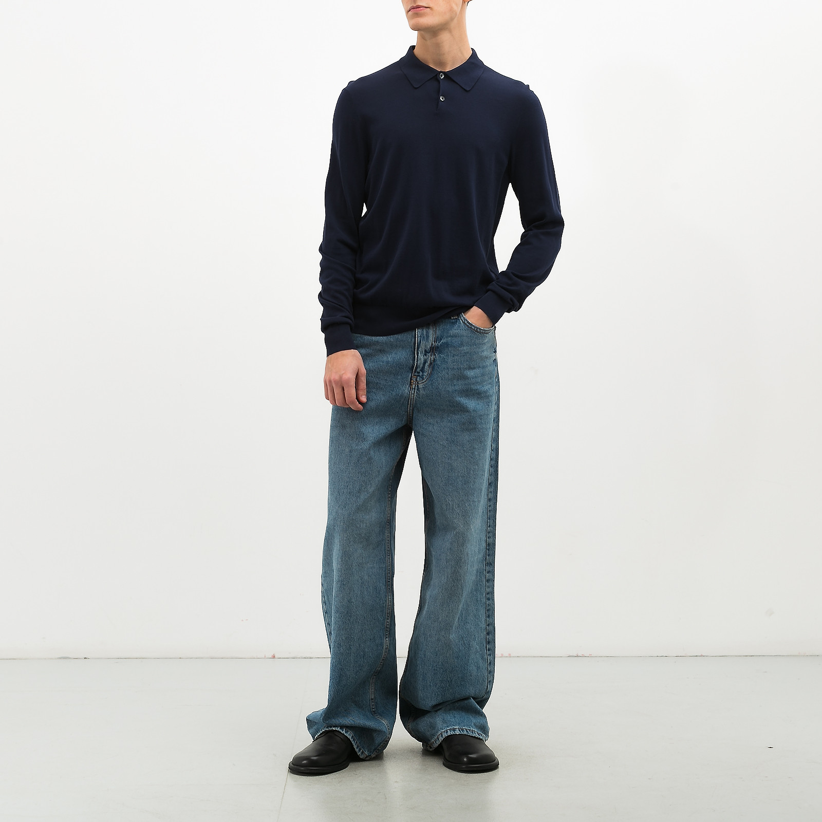 Поло синего цвета Ralph Lauren - фото из каталога магазина брендовой одежды Second Friend Store Поло Ralph Lauren - купить оригинал в секонд-хенде SFS - 3