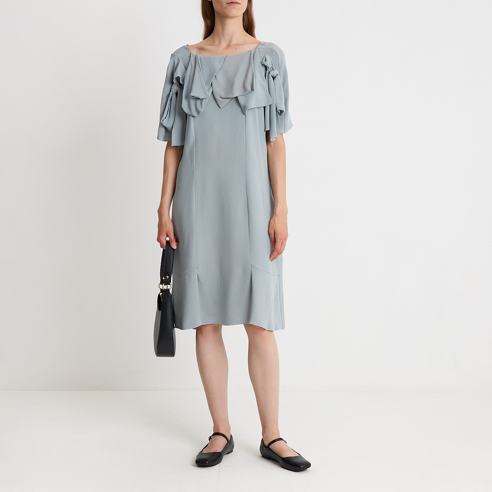 Платье голубого цвета Marni - фото из каталога магазина брендовой одежды Second Friend Store Платье Marni - купить оригинал в секонд-хенде SFS - 2