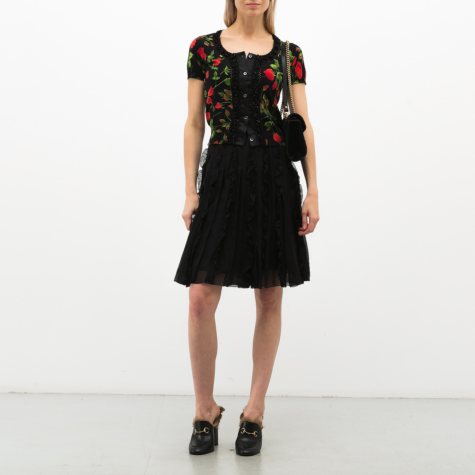 Топ черного цвета D&G - фото из каталога магазина брендовой одежды Second Friend Store Топ D&G - купить оригинал в секонд-хенде SFS - 2