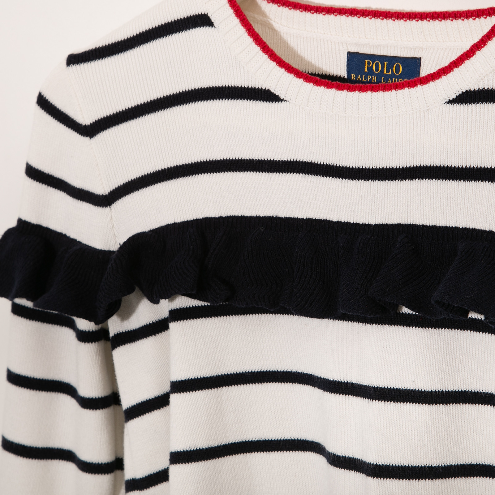 Свитер белого цвета Polo Ralph Lauren - фото из каталога магазина брендовой одежды Second Friend Store Свитер Polo Ralph Lauren - купить оригинал в секонд-хенде SFS - 3