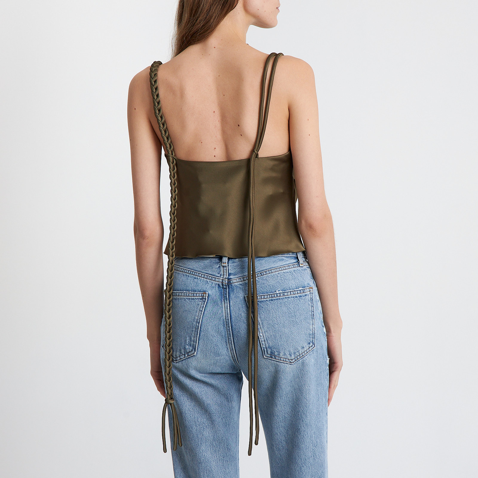 Топ зеленого цвета Nanushka - фото из каталога магазина брендовой одежды Second Friend Store Топ Nanushka - купить оригинал в секонд-хенде SFS - 2