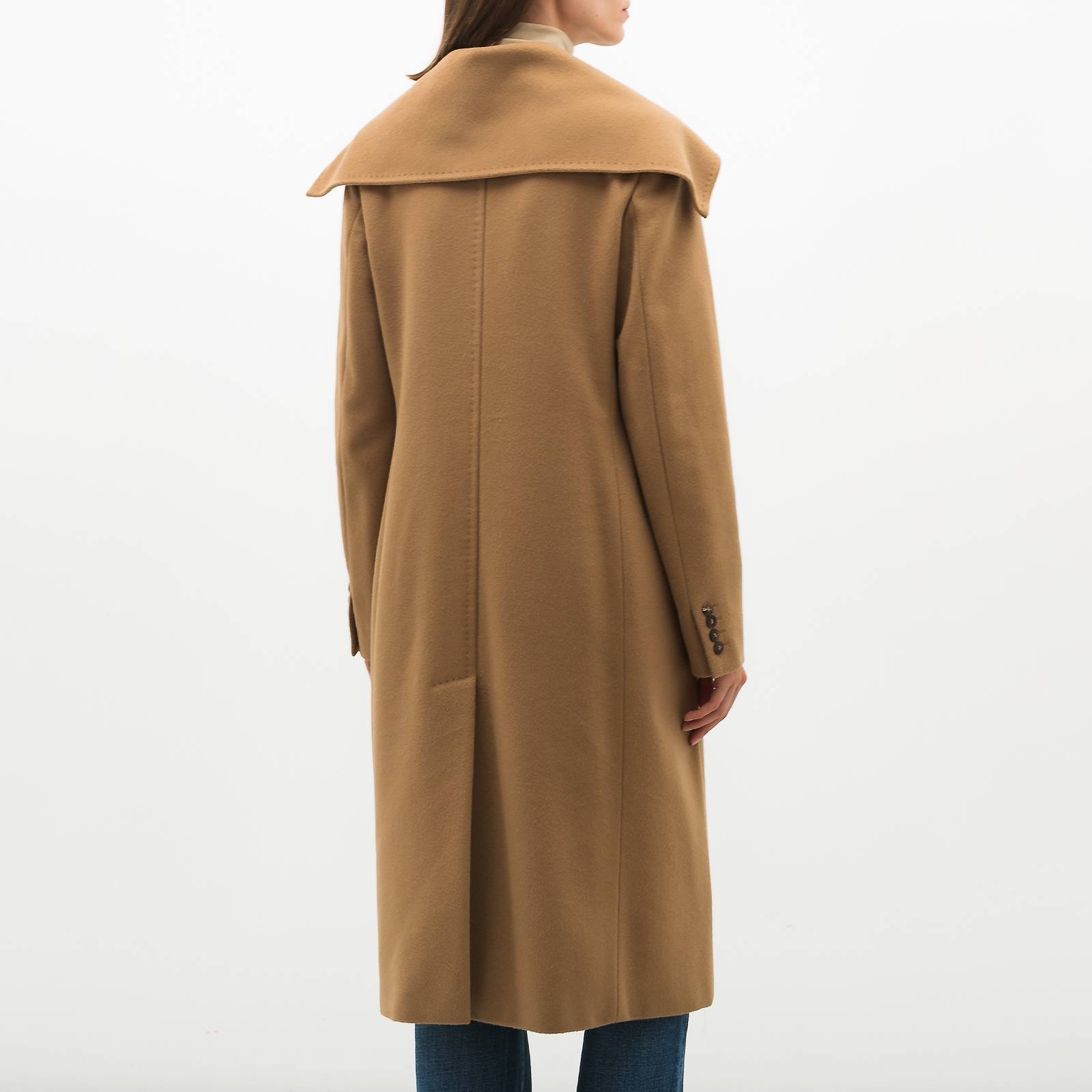 Пальто бежевого цвета Max Mara - фото из каталога магазина брендовой одежды Second Friend Store Пальто Max Mara - купить оригинал в секонд-хенде SFS - 3