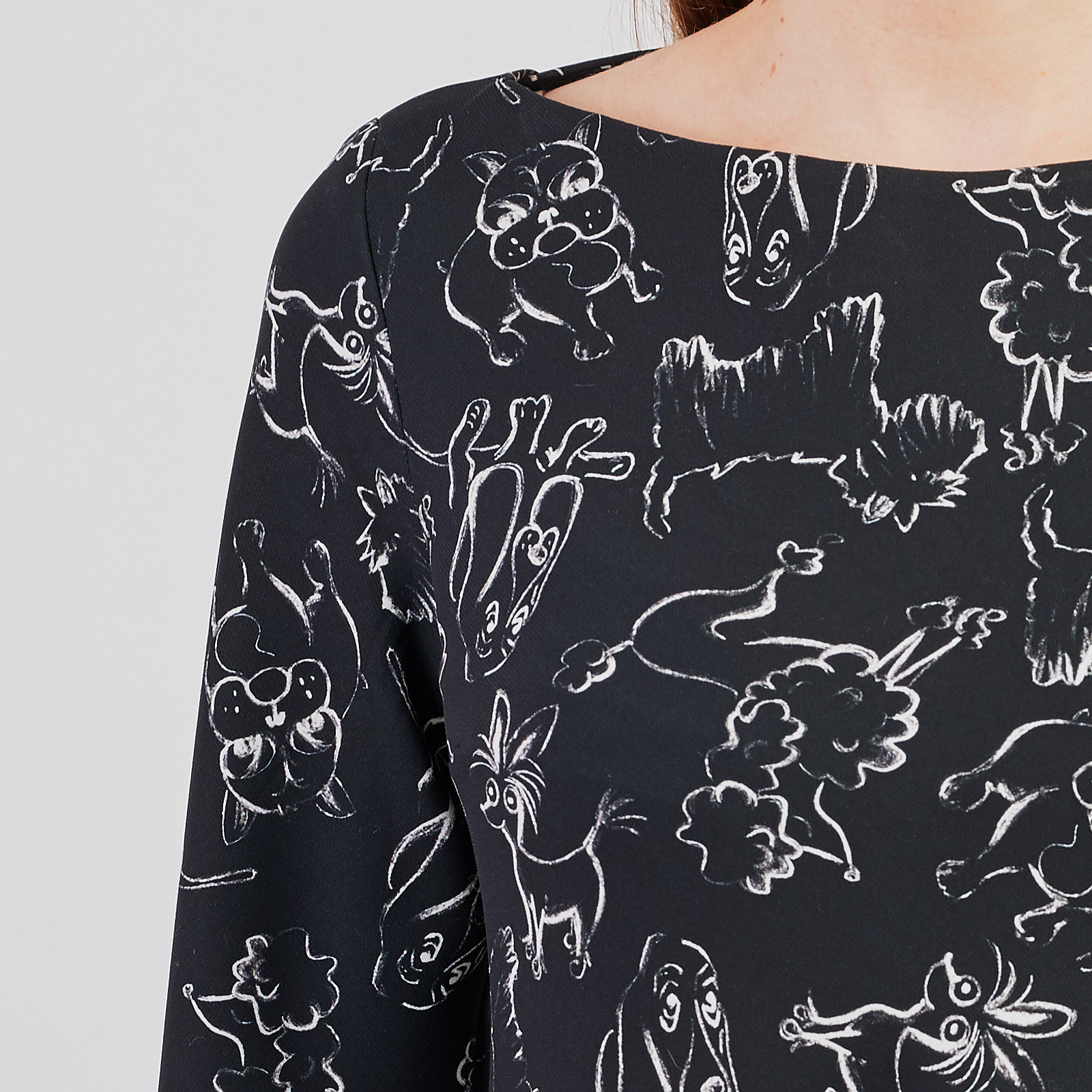 Платье черного цвета Sportmax Code - фото из каталога магазина брендовой одежды Second Friend Store Платье Sportmax Code - купить оригинал в секонд-хенде SFS - 4