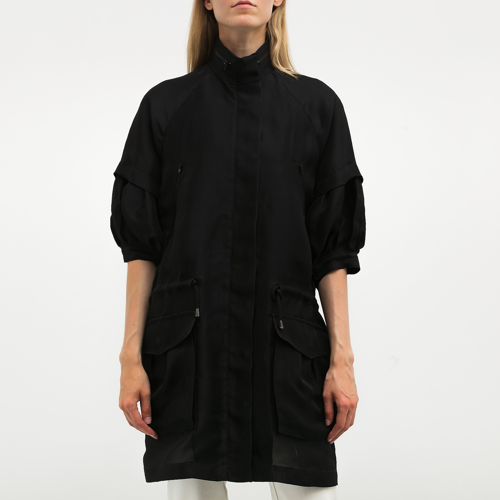 Плащ черного цвета Proenza Schouler - фото из каталога магазина брендовой одежды Second Friend Store Плащ Proenza Schouler - купить оригинал в секонд-хенде SFS - 1