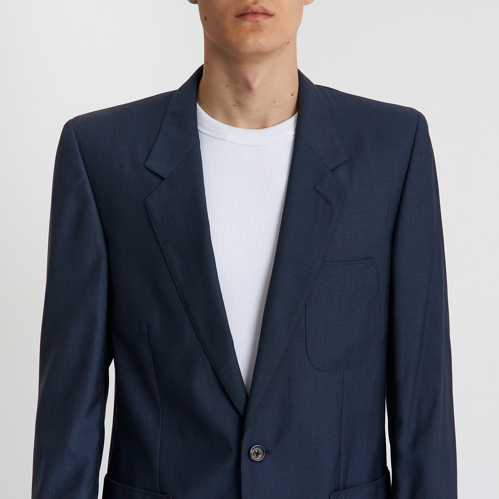 Пиджак синего цвета Replica Maison Margiela - фото из каталога магазина брендовой одежды Second Friend Store Пиджак Replica Maison Margiela - купить оригинал в секонд-хенде SFS - 4