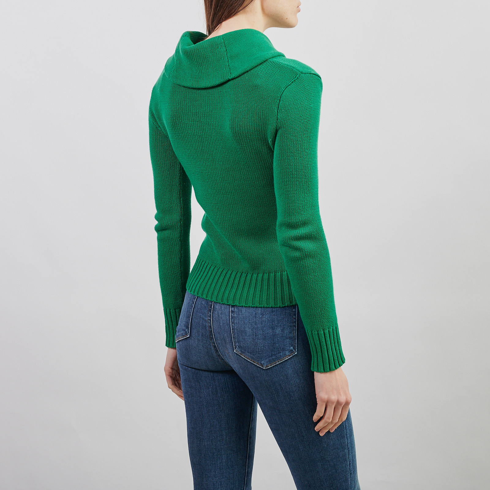 Свитер зеленого цвета Ralph Lauren Sport - фото из каталога магазина брендовой одежды Second Friend Store Свитер Ralph Lauren Sport - купить оригинал в секонд-хенде SFS - 2