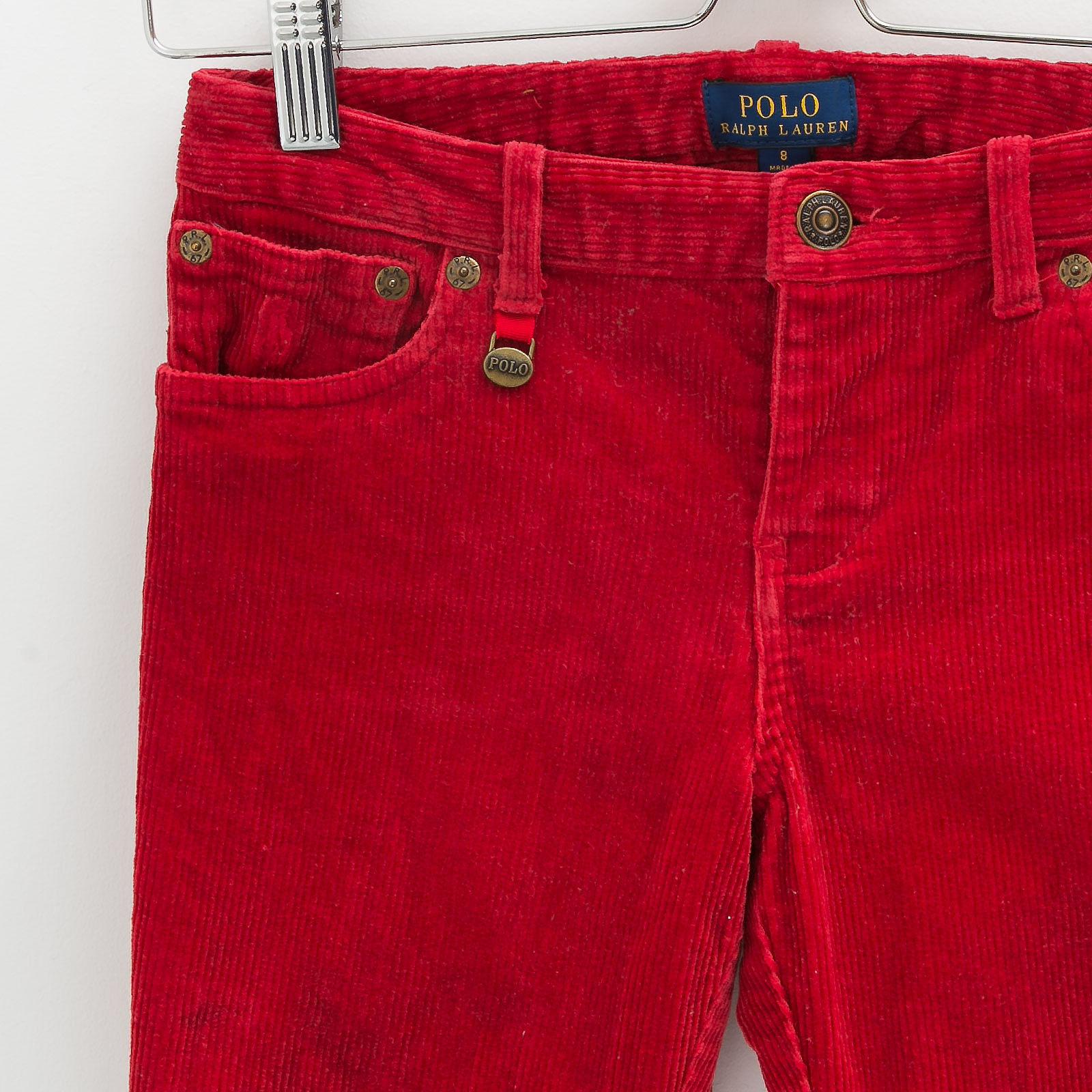 Брюки  красного цвета Polo Ralph Lauren - фото из каталога магазина брендовой одежды Second Friend Store Брюки Polo Ralph Lauren - купить оригинал в секонд-хенде SFS - 3