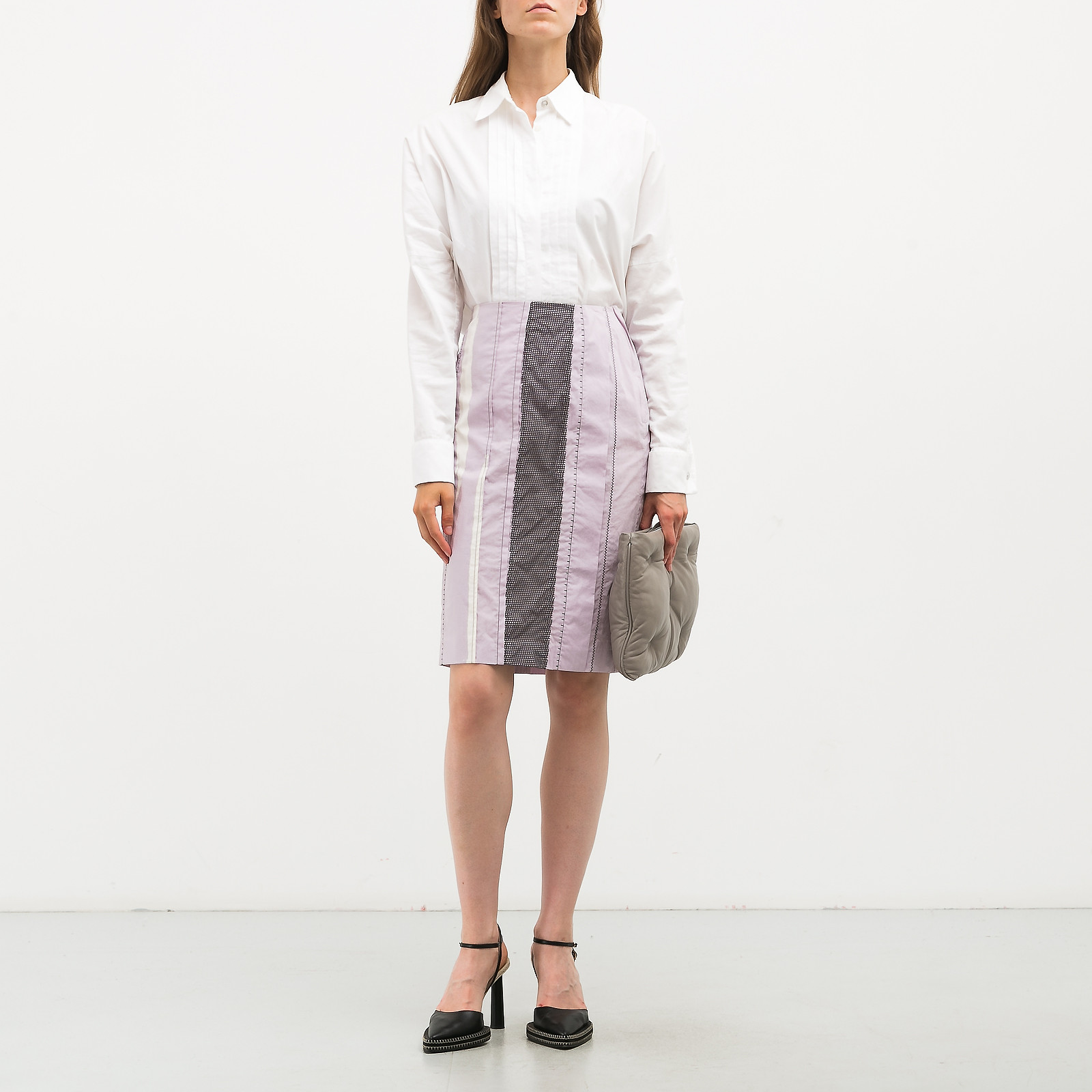 Юбка фиолетового цвета Bottega Veneta - фото из каталога магазина брендовой одежды Second Friend Store Юбка Bottega Veneta - купить оригинал в секонд-хенде SFS - 2