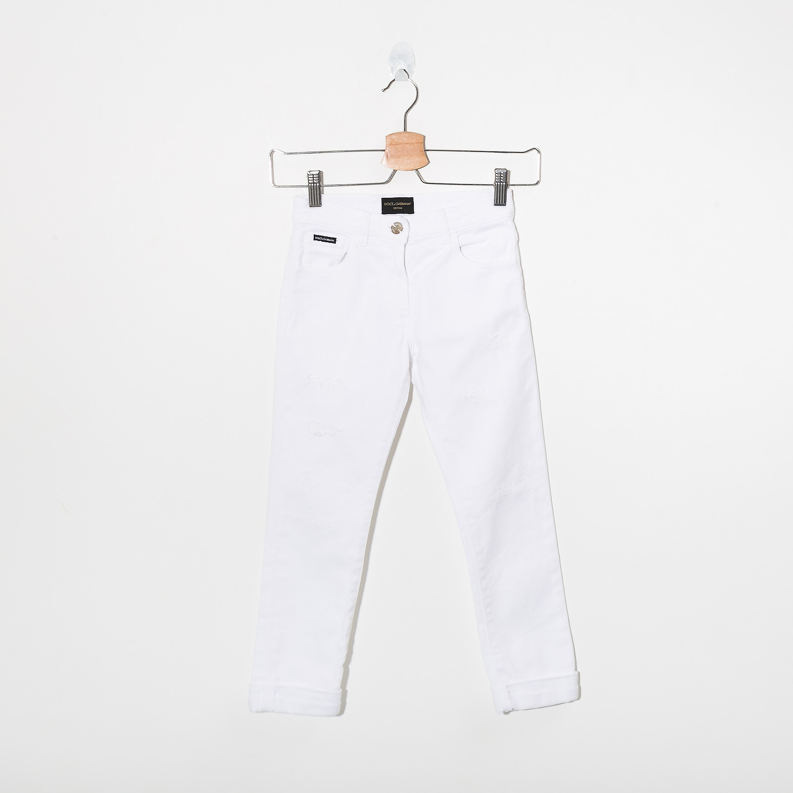 Джинсы белого цвета Dolce&Gabbana - фото из каталога магазина брендовой одежды Second Friend Store Джинсы Dolce&Gabbana - купить оригинал в секонд-хенде SFS - 1