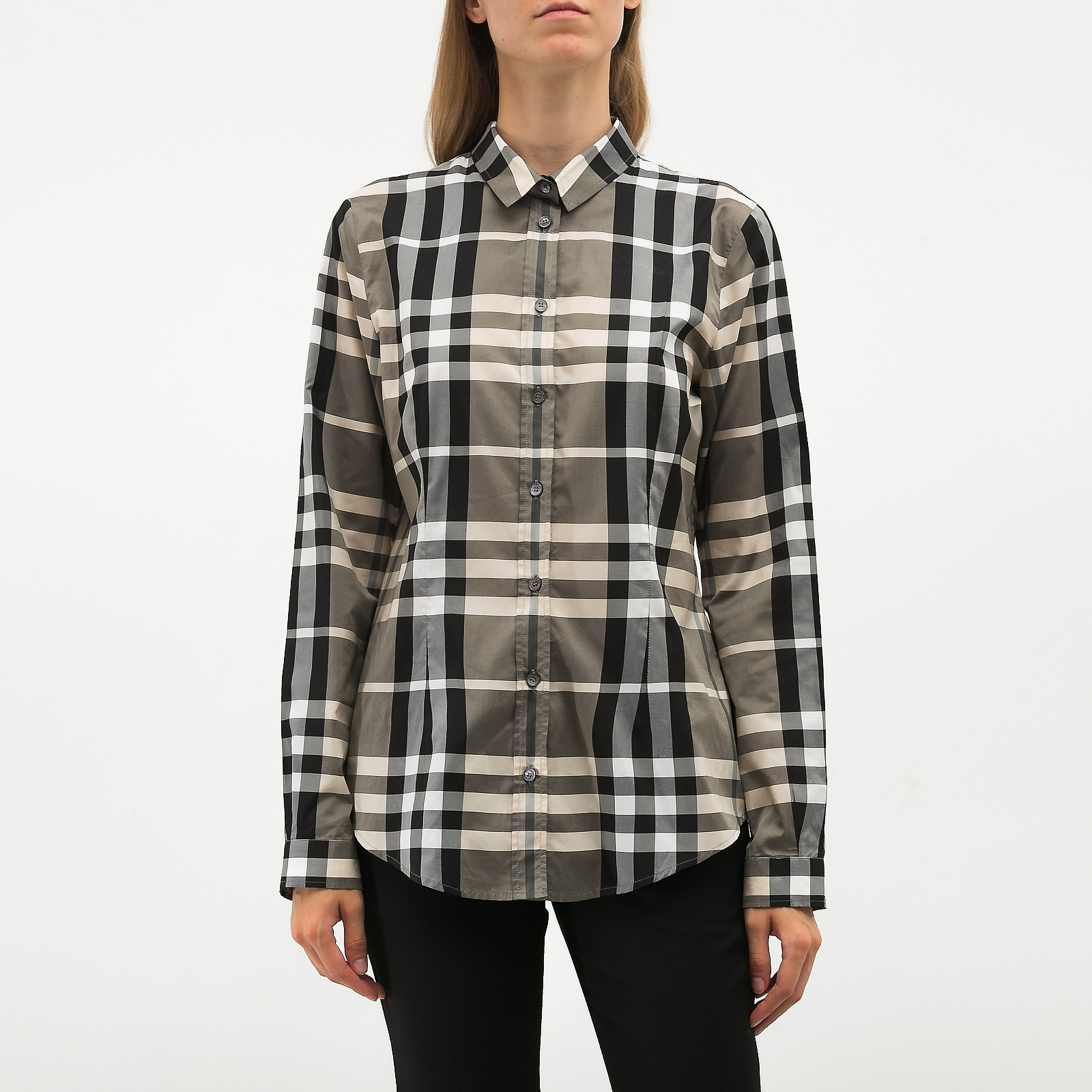 Рубашка серого цвета Burberry - фото из каталога магазина брендовой одежды Second Friend Store Рубашка Burberry - купить оригинал в секонд-хенде SFS - 1
