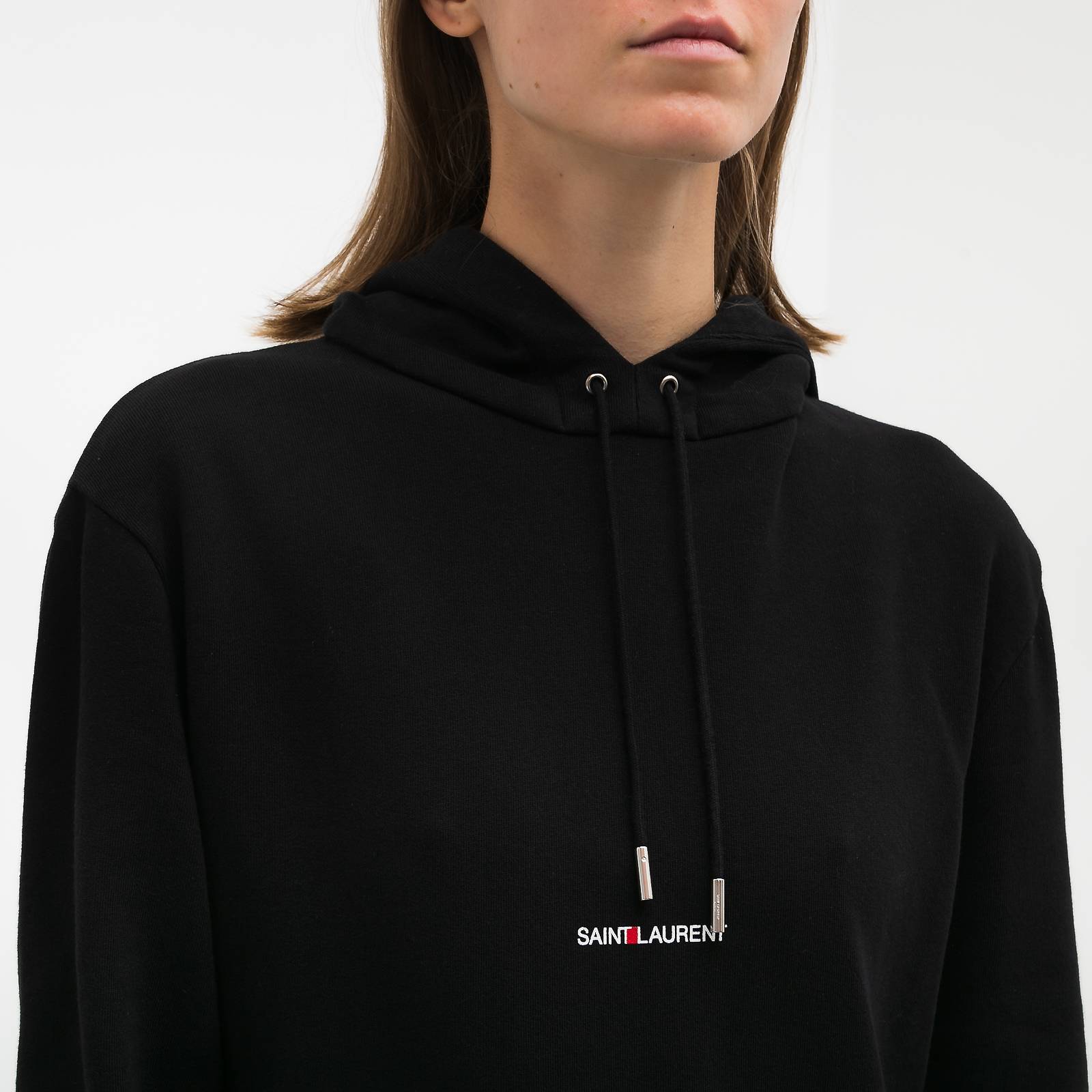 Худи черного цвета Saint Laurent - фото из каталога магазина брендовой одежды Second Friend Store Худи Saint Laurent - купить оригинал в секонд-хенде SFS - 4