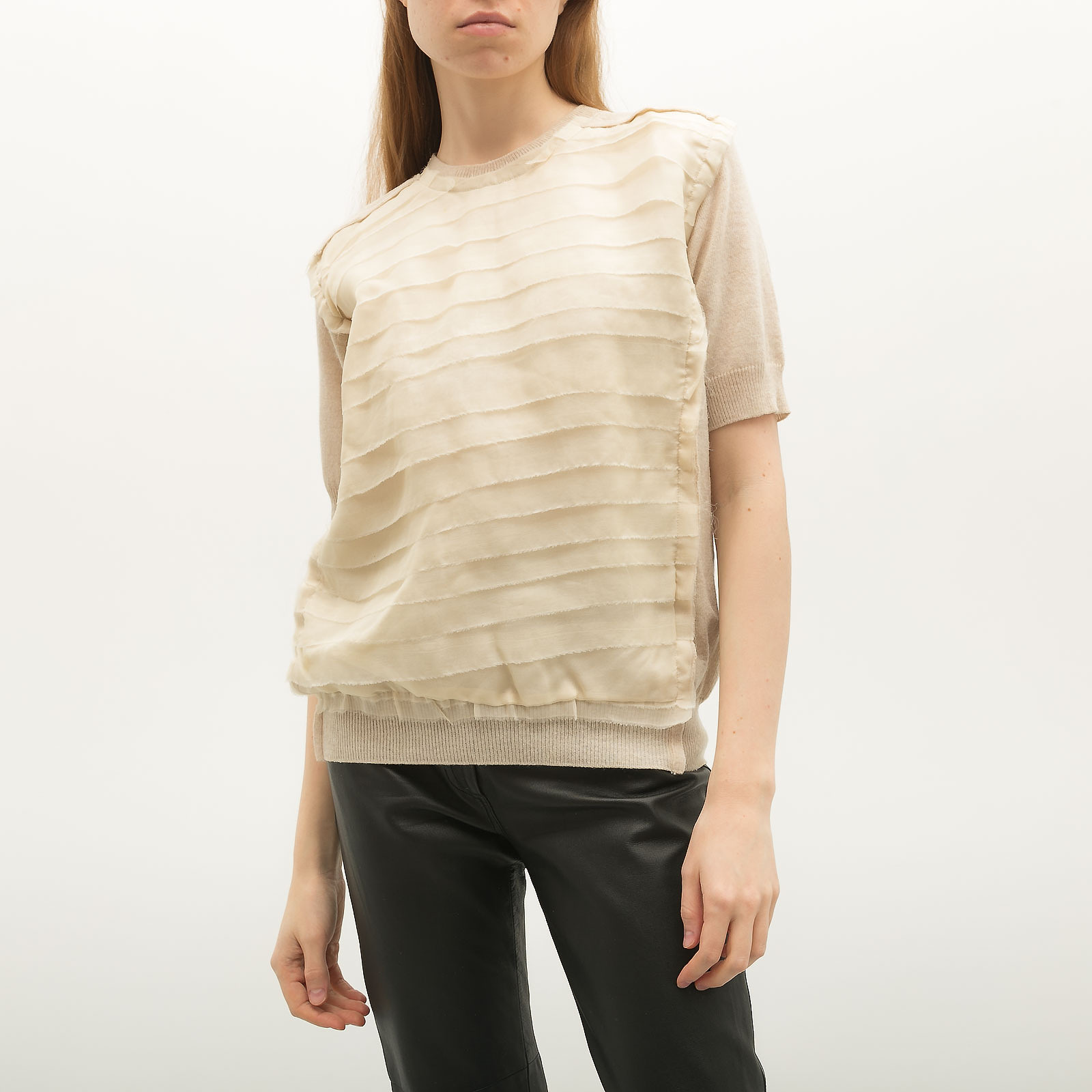 Джемпер бежевого цвета Lanvin - фото из каталога магазина брендовой одежды Second Friend Store Джемпер Lanvin - купить оригинал в секонд-хенде SFS - 1