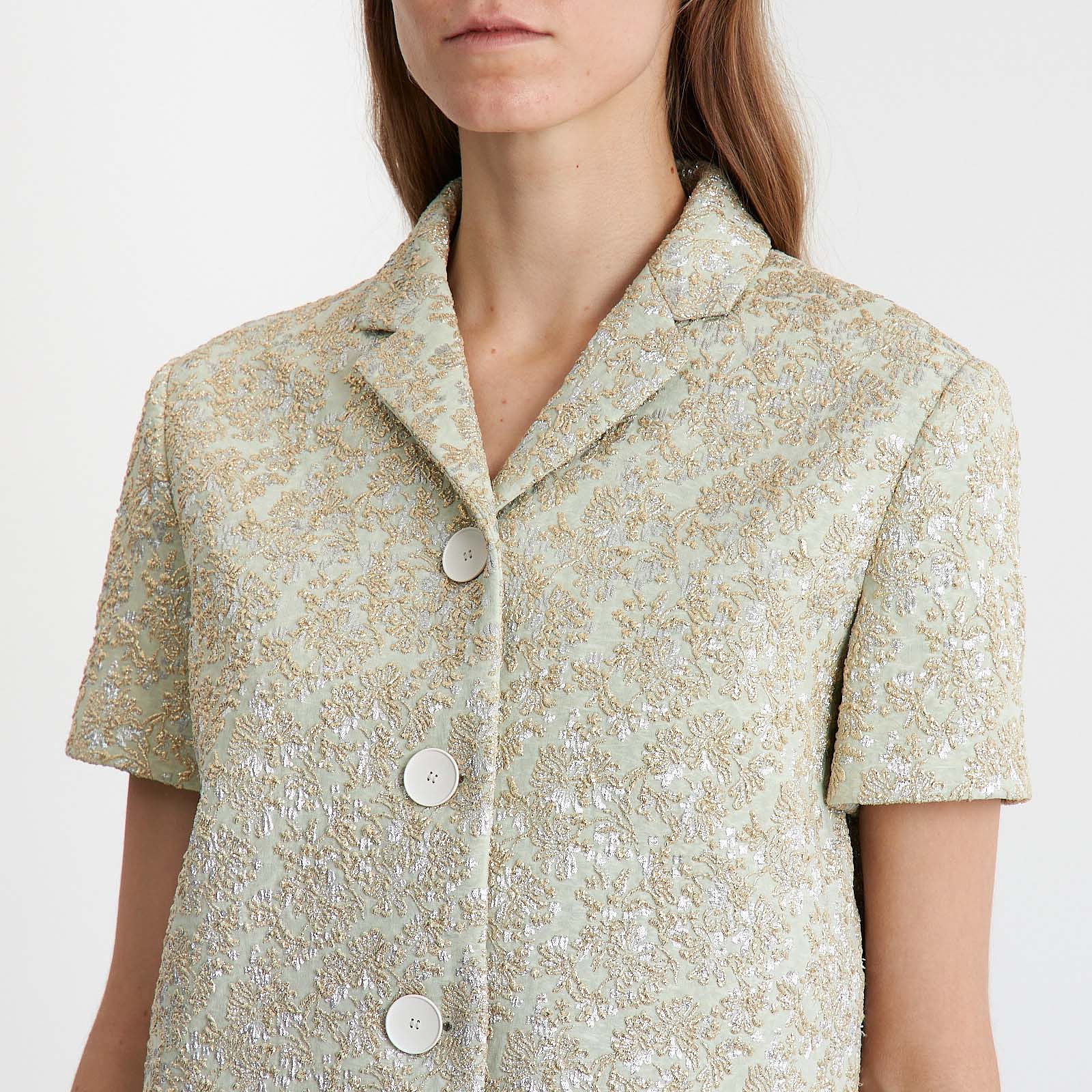 Костюм серебряного цвета Rochas - фото из каталога магазина брендовой одежды Second Friend Store Костюм Rochas - купить оригинал в секонд-хенде SFS - 5