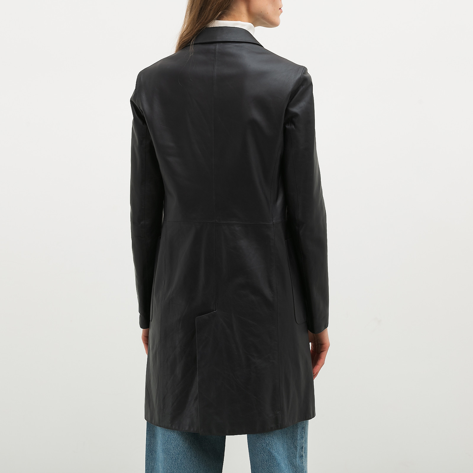 Плащ черного цвета Jil Sander - фото из каталога магазина брендовой одежды Second Friend Store Плащ Jil Sander - купить оригинал в секонд-хенде SFS - 2