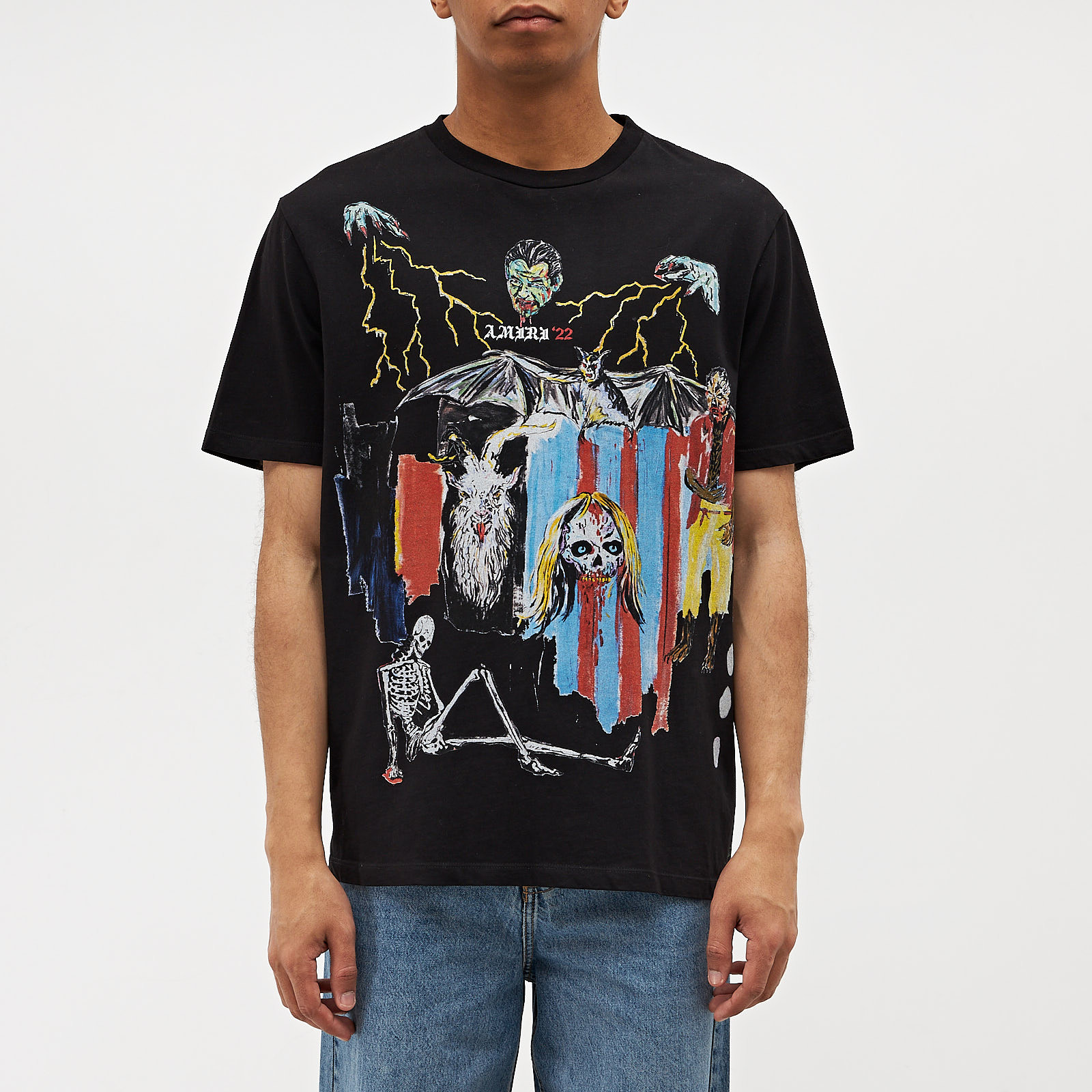 Футболка черного цвета Amiri - фото из каталога магазина брендовой одежды Second Friend Store Футболка Amiri - купить оригинал в секонд-хенде SFS - 1