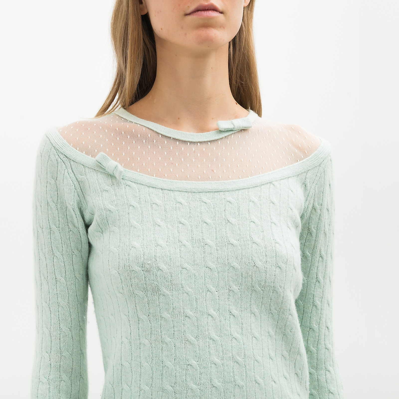 Свитер голубого цвета Red Valentino - фото из каталога магазина брендовой одежды Second Friend Store Свитер Red Valentino - купить оригинал в секонд-хенде SFS - 4