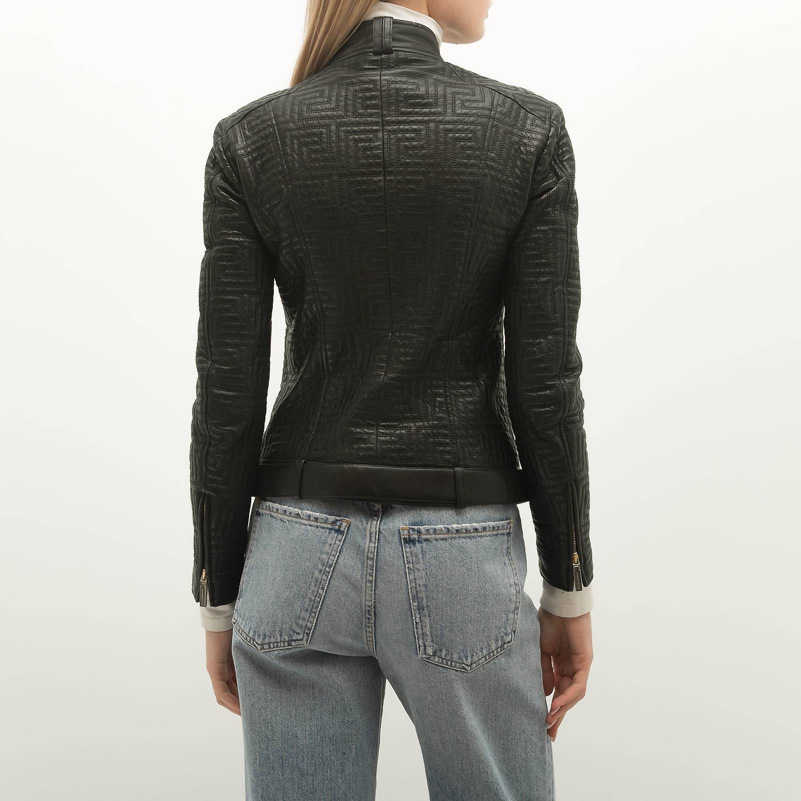 Кожаная куртка Versace - купить оригинал в секонд-хенде SFS