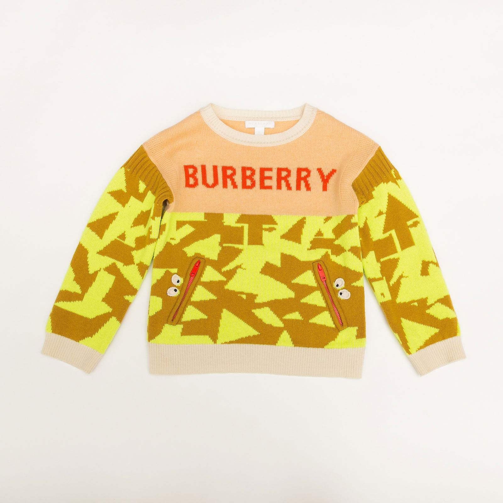 Свитер бежевого цвета Burberry Children - фото из каталога магазина брендовой одежды Second Friend Store Свитер Burberry Children - купить оригинал в секонд-хенде SFS - 1
