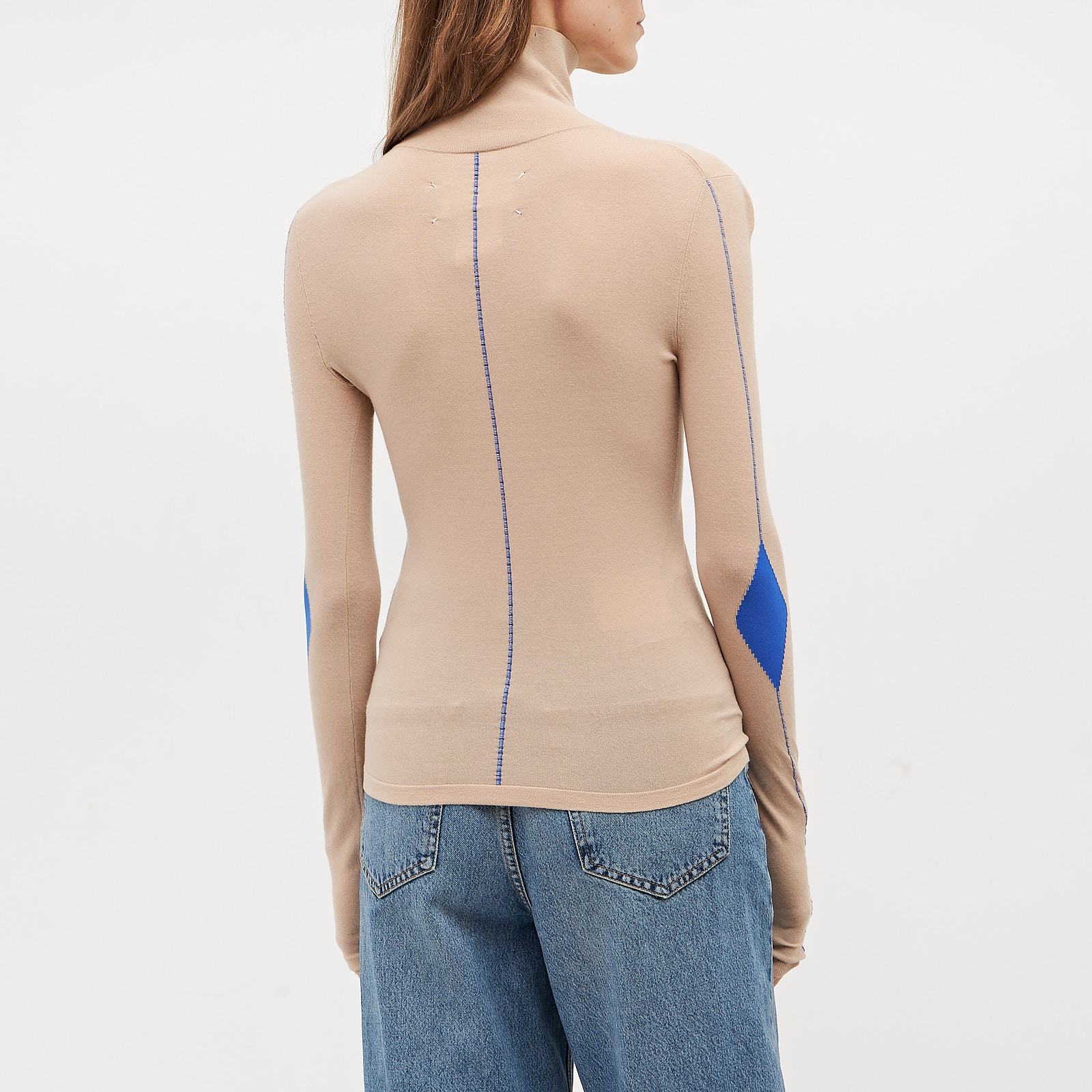 Водолазка бежевого цвета Maison Margiela - фото из каталога магазина брендовой одежды Second Friend Store Водолазка Maison Margiela - купить оригинал в секонд-хенде SFS - 2