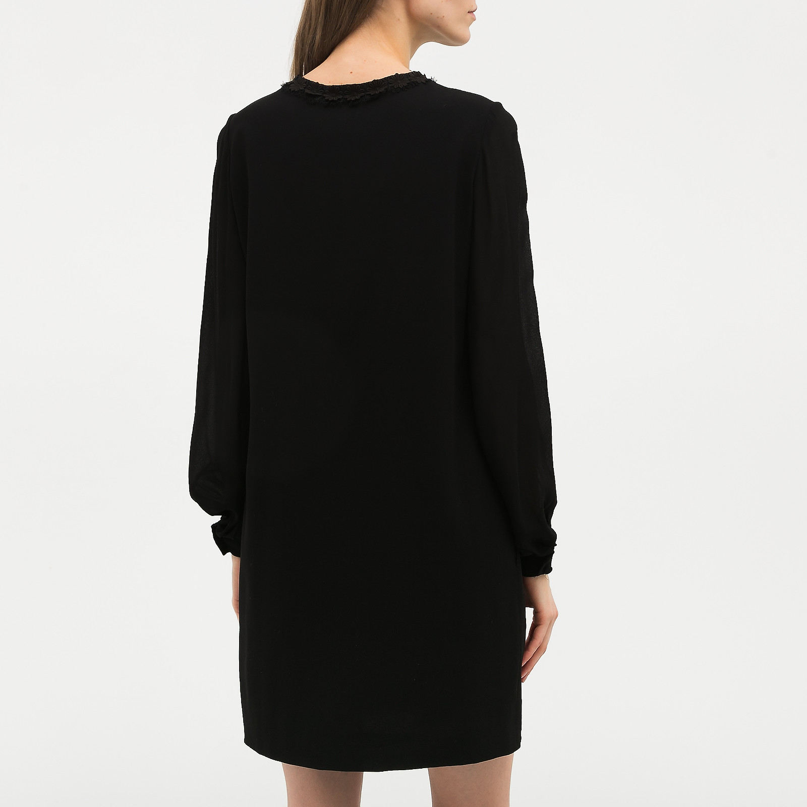 Платье черного цвета Saint Laurent - фото из каталога магазина брендовой одежды Second Friend Store Платье Saint Laurent - купить оригинал в секонд-хенде SFS - 3