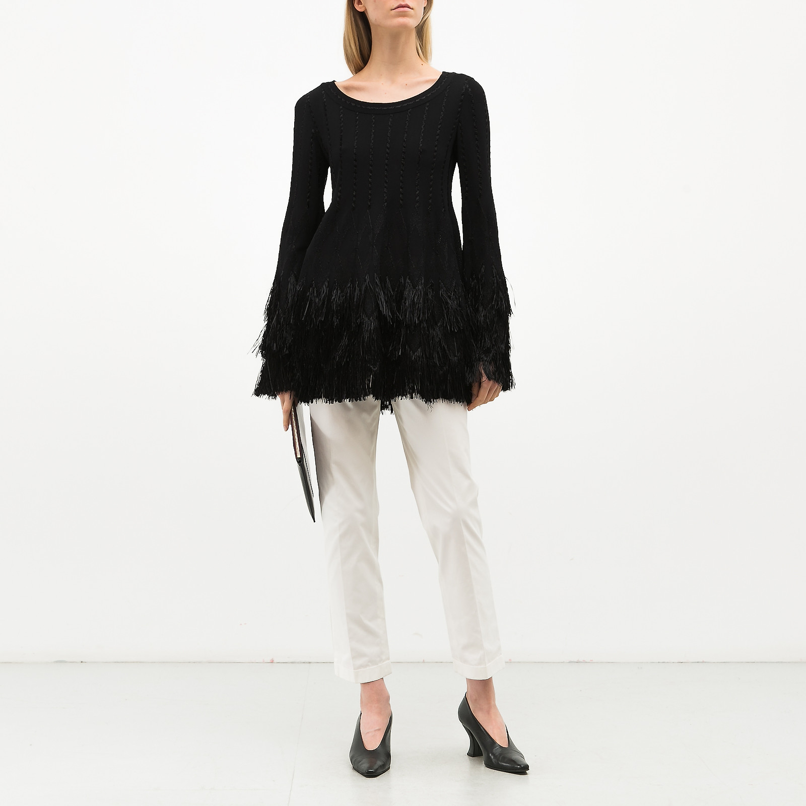 Топ черного цвета Alaia - фото из каталога магазина брендовой одежды Second Friend Store Топ Alaia - купить оригинал в секонд-хенде SFS - 2