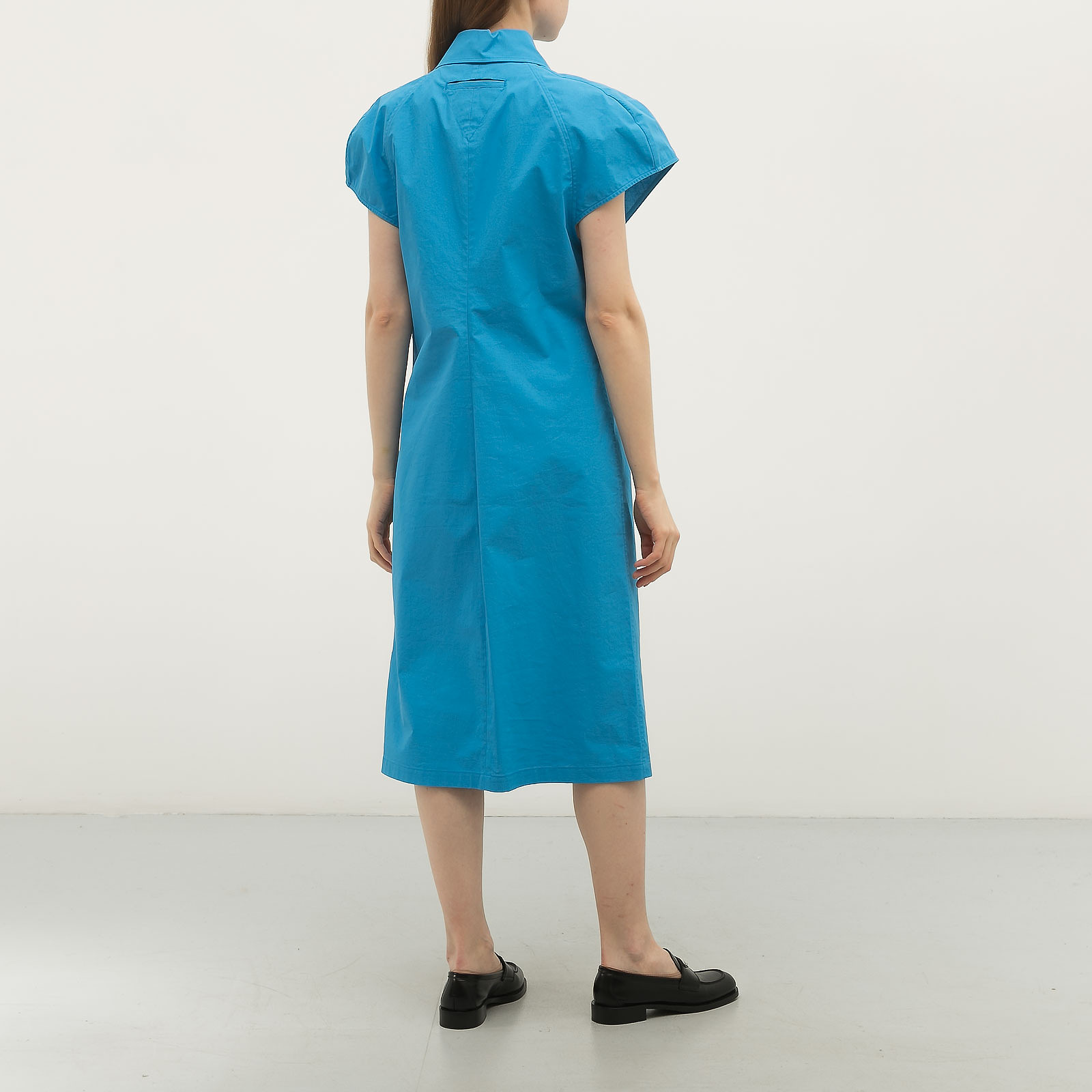 Платье голубого цвета Bottega Veneta - фото из каталога магазина брендовой одежды Second Friend Store Платье Bottega Veneta - купить оригинал в секонд-хенде SFS - 4